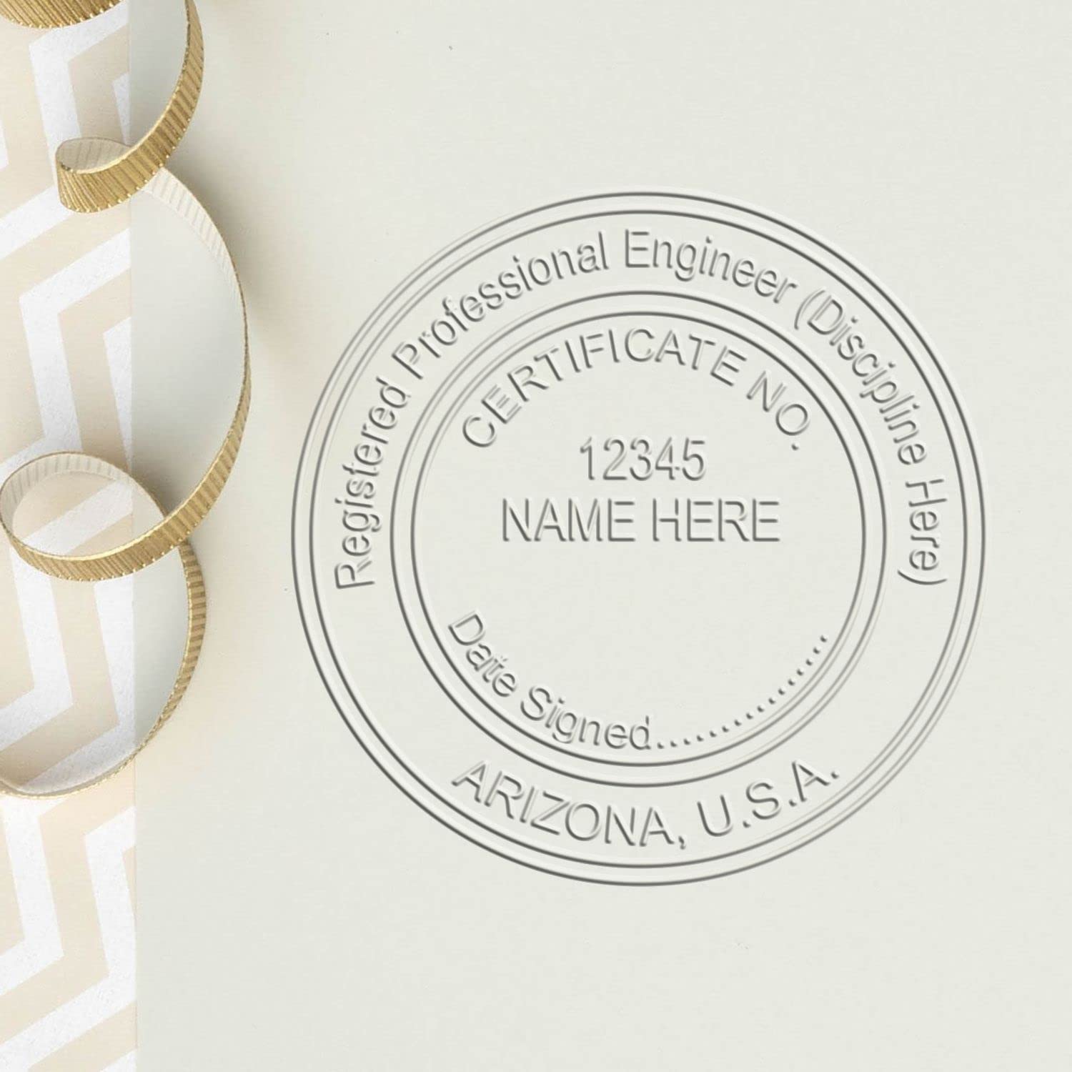 Premium Handheld Arizona PE Seal - Registered Professional Engineer Seal for Arizona Engineers, Ideal Size 1-1/2 - for Arizona Engineer Use - Arizona Engineer Seal, PE Seal Arizona - Image 6