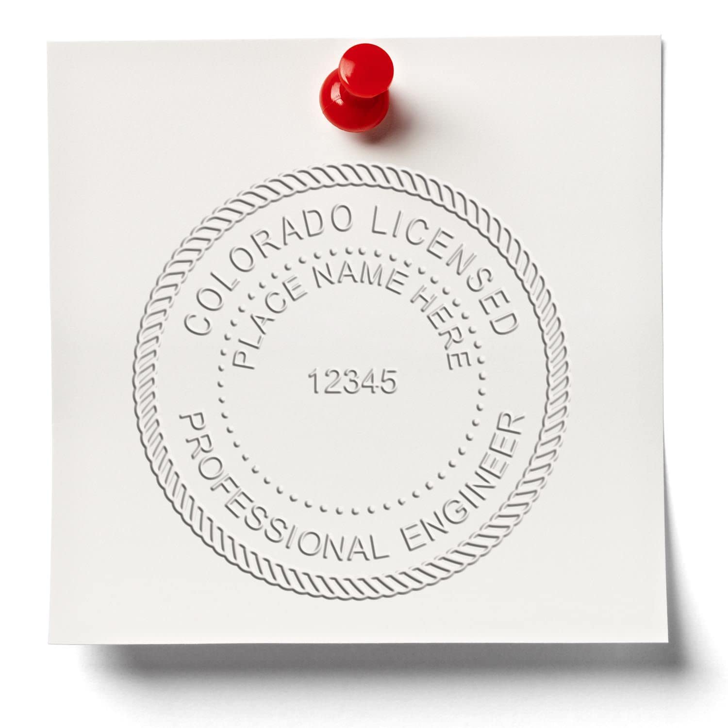 Premium Handheld Colorado PE Seal - Licensed Professional Engineer Seal for Colorado Engineers, Ideal Size 1-5/8 - for Colorado Engineer Use - Colorado Engineer Seal - PE Seal Colorado