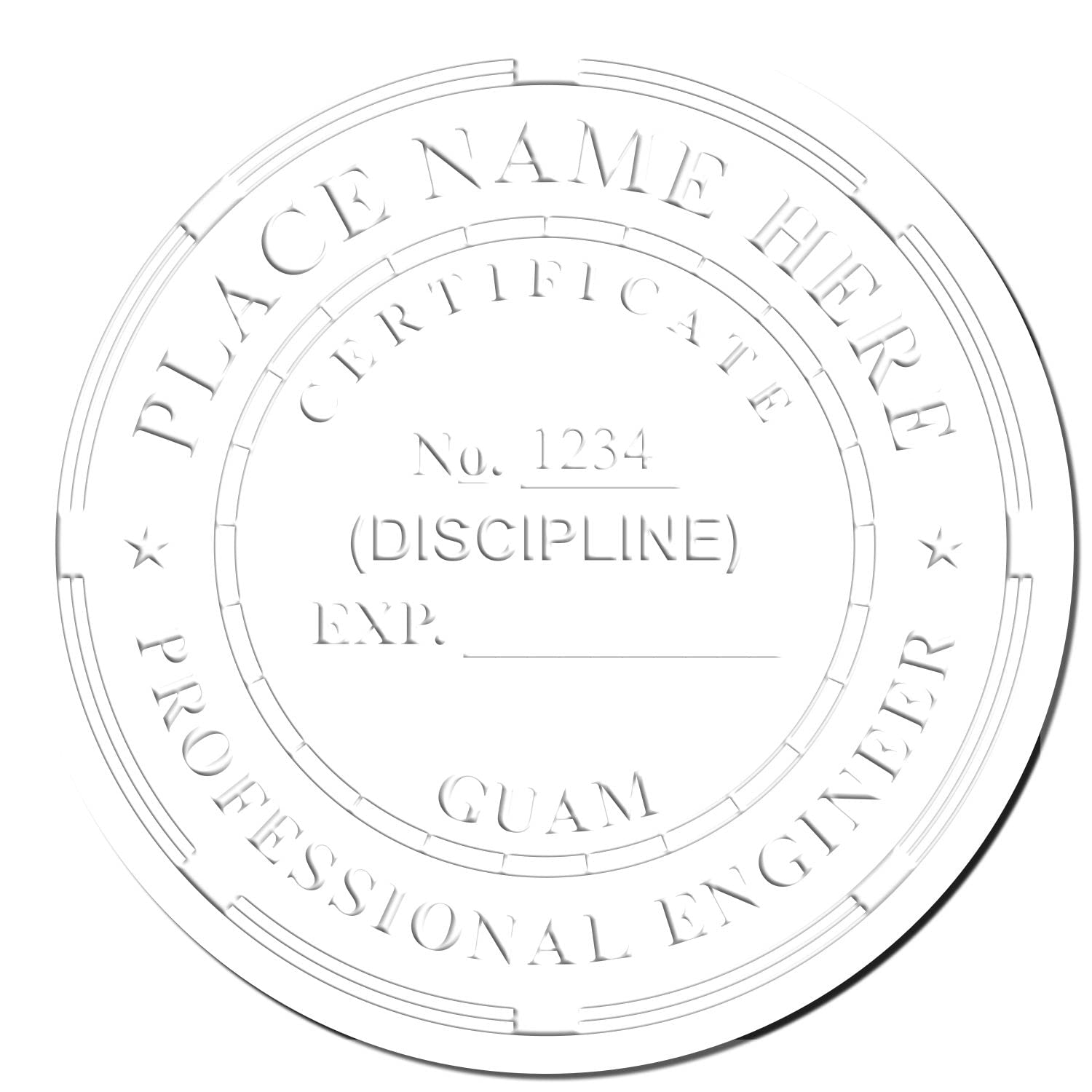 Premium Handheld Guam Professional Engineer Seal - Ideal for Guam Engineers, 1-1/2 Size, Guam PE Seal, for Official Documentation - Guam Engineer Seal, Professional Embossing Seal, Engineer Seal GU - Image 4