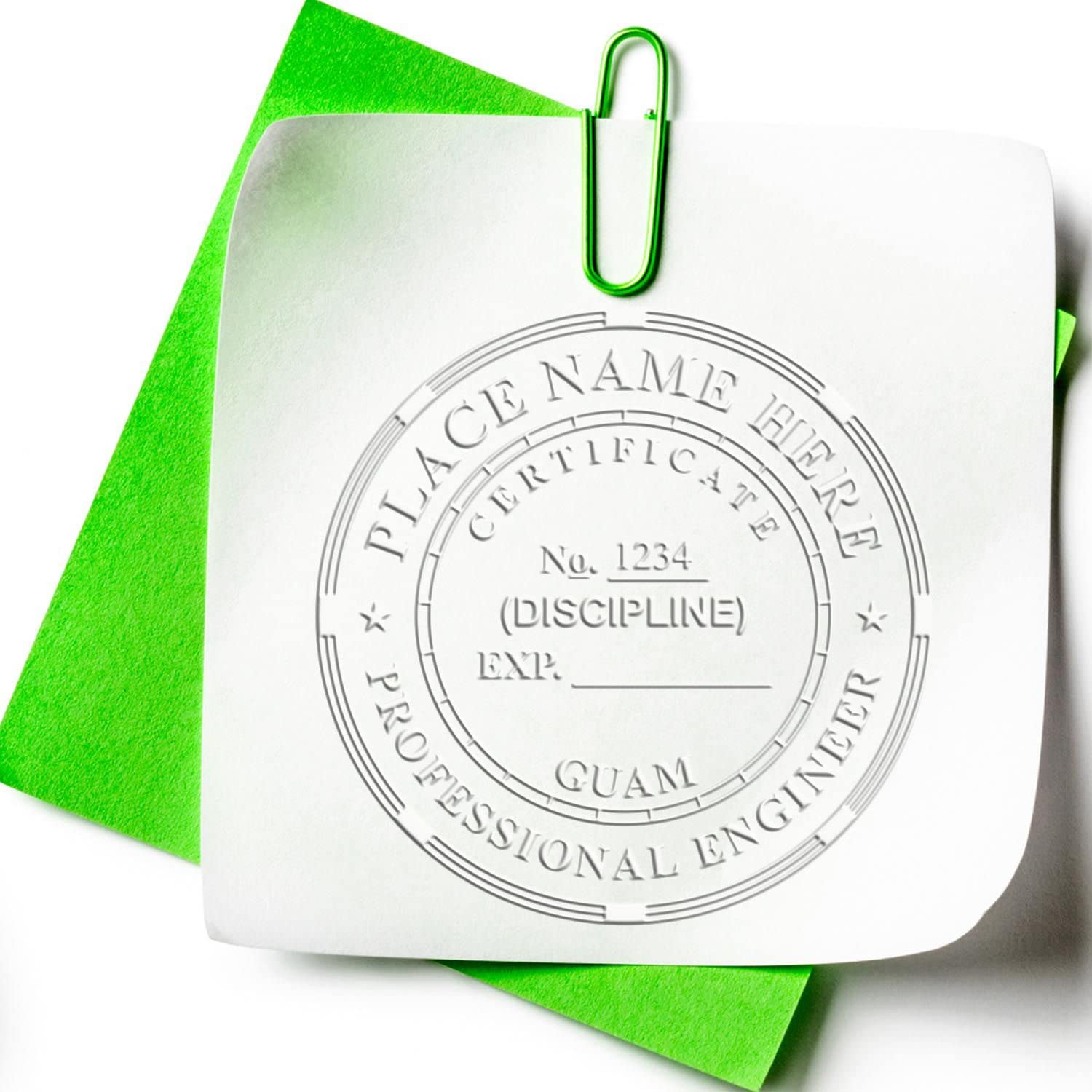 Premium Handheld Guam Professional Engineer Seal - Ideal for Guam Engineers, 1-1/2 Size, Guam PE Seal, for Official Documentation - Guam Engineer Seal, Professional Embossing Seal, Engineer Seal GU - Image 6