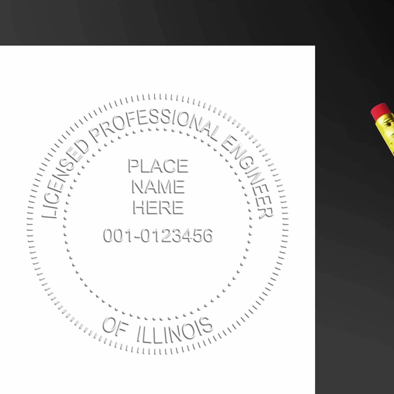 Premium Handheld Illinois PE Seal - Ideal for Licensed Professional Engineers in Illinois, Size 1-5/8 - Illinois Engineer Seal - Perfect Tool for Illinois Engineers, Easy to Use, PE Seal IL - Image 6