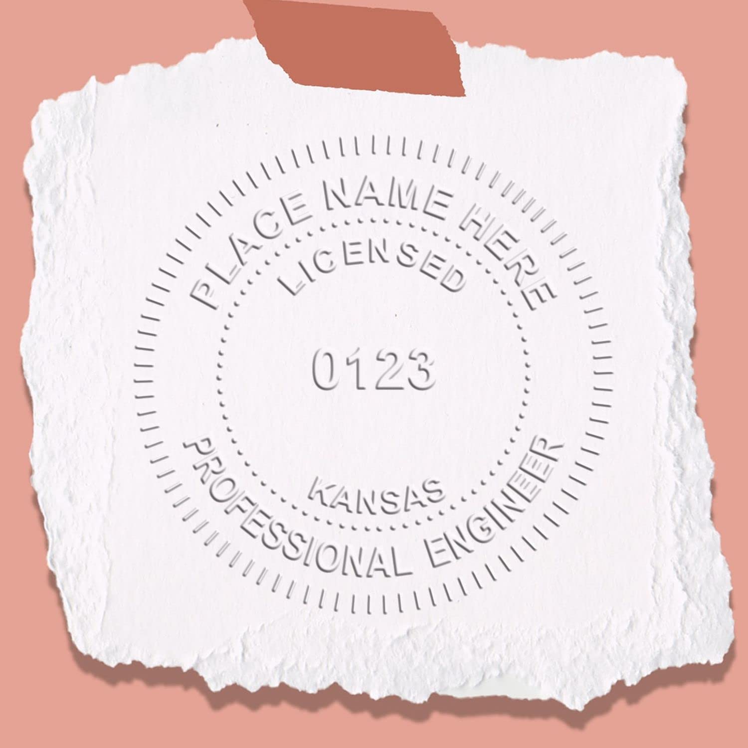Premium Handheld Kansas PE Seal - Ideal for Kansas Licensed Professional Engineers, Kansas Engineer Seal, Size 1-5/8, Perfect Tool for Kansas Engineers - Enhance Your Professional Documents