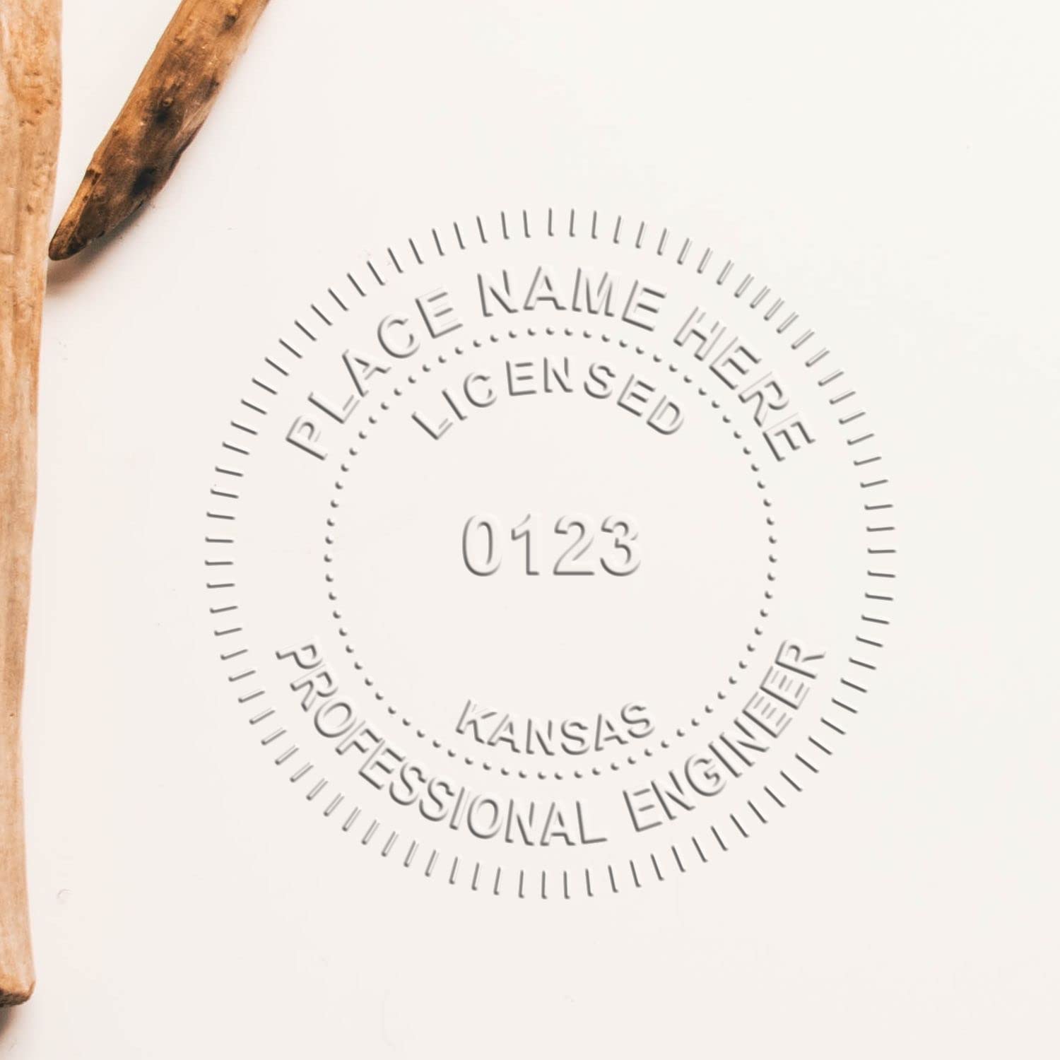 Premium Handheld Kansas PE Seal - Ideal for Kansas Licensed Professional Engineers, Kansas Engineer Seal, Size 1-5/8, Perfect Tool for Kansas Engineers - Enhance Your Professional Documents - Image 6