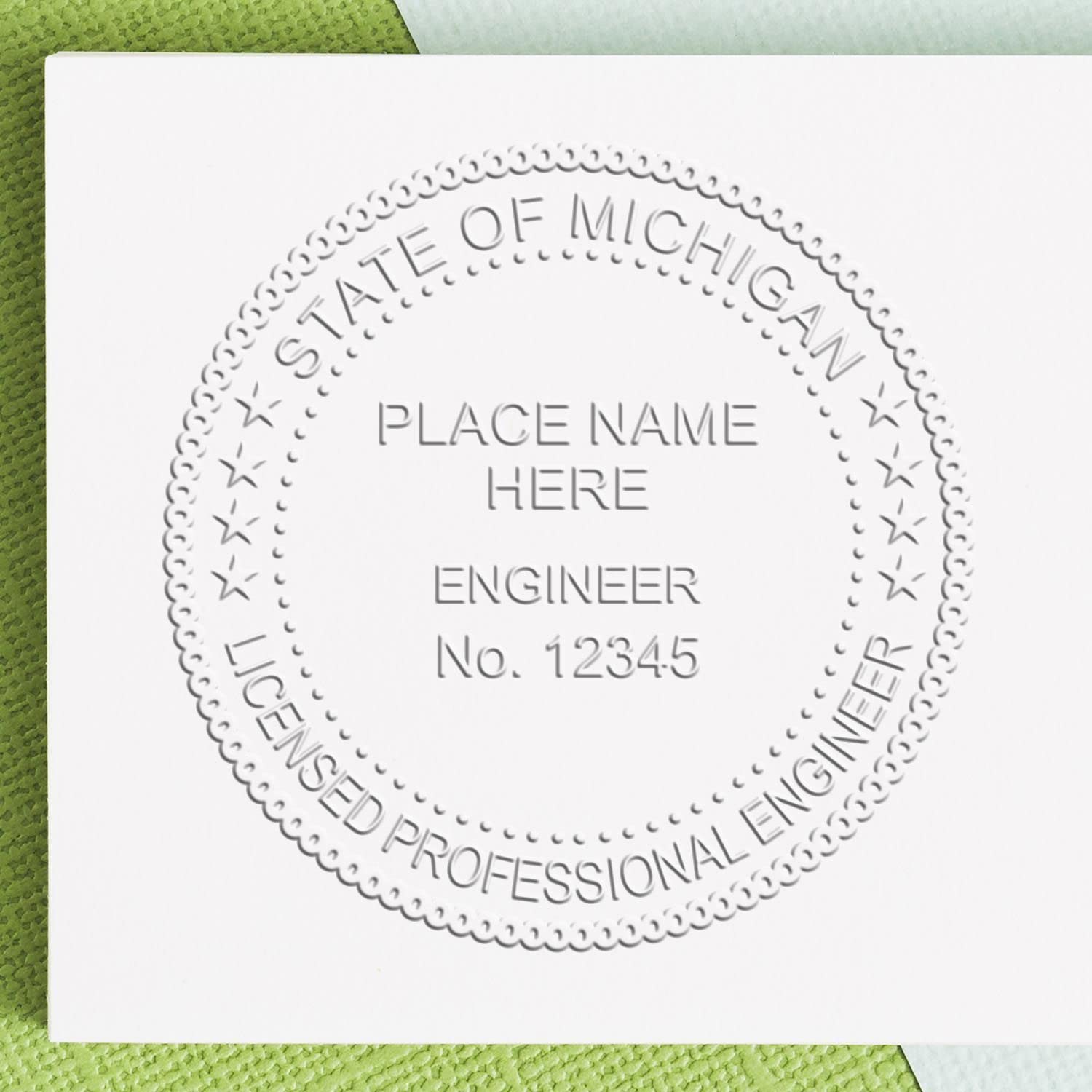 Premium Handheld Michigan PE Seal - Ideal for Licensed Professional Engineers in Michigan, Size 1-3/4 - Michigan Engineer Seal - Essential Tool for Michigan Engineers, Easy to Use, PE Seal MI