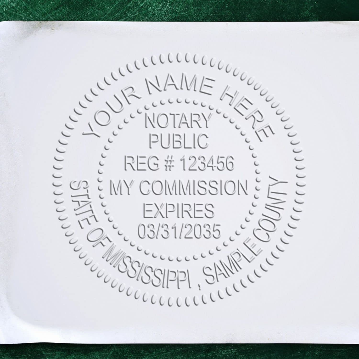 Premium Handheld Mississippi Notary Seal Embosser - 1-5/8 Size, Ideal for Mississippi Notary - Fully Compliant with Mississippi Notary Board Standards - Essential Tool for Notary Seal in Mississippi - Image 8