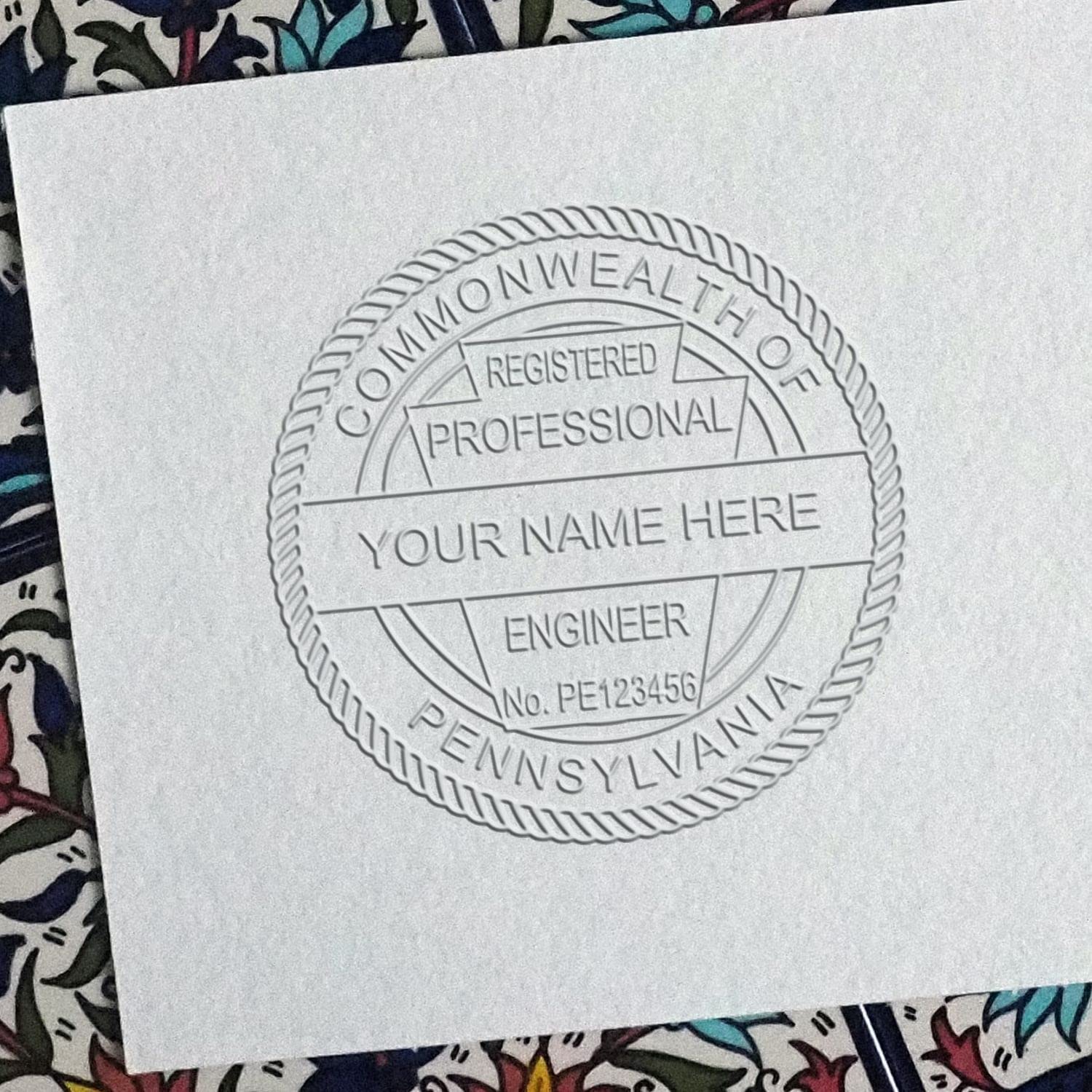 Premium Handheld Pennsylvania PE Seal - Registered Professional Engineer Seal for Pennsylvania Engineers, Size 1-3/4 - Ideal for Pennsylvania Engineer, Pennsylvania PA Engineer Seal