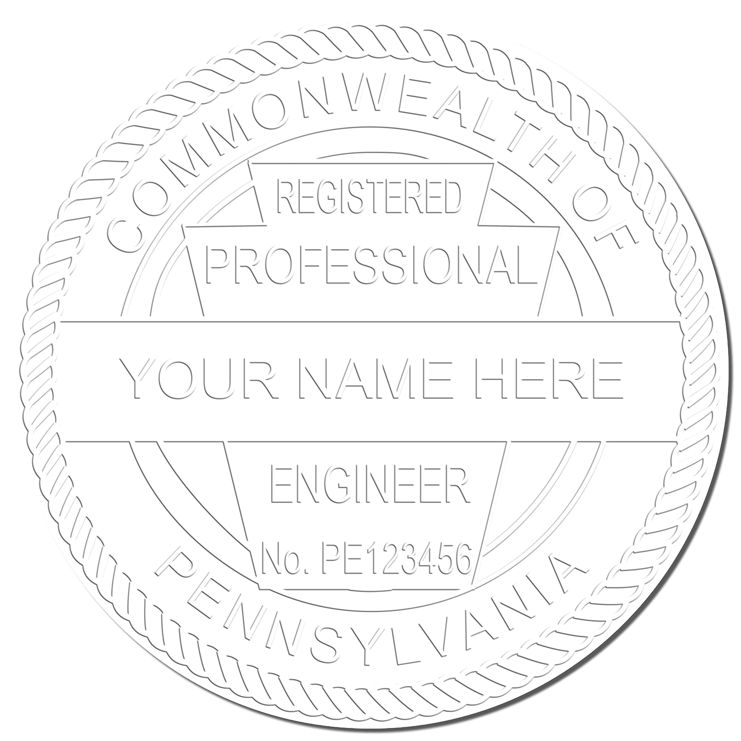 Premium Handheld Pennsylvania PE Seal - Registered Professional Engineer Seal for Pennsylvania Engineers, Size 1-3/4 - Ideal for Pennsylvania Engineer, Pennsylvania PA Engineer Seal - Image 4