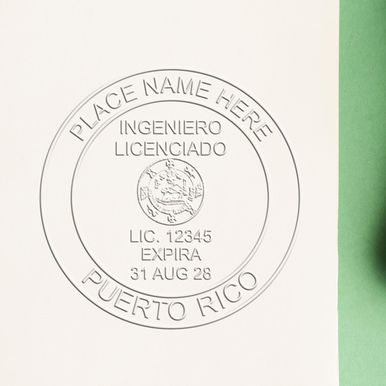 Premium Handheld Professional Engineer Seal for Puerto Rico Engineers, Size 2" - Ideal Puerto Rico PE Seal, Puerto Rico Engineer Seal - Essential Tool for Puerto Rico Engineering Professionals