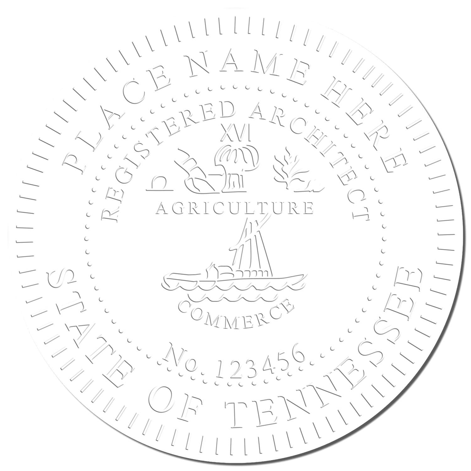 Premium Handheld TN Architect Embossing Seal - Ideal for Tennessee Architects, 2" Size, Size Architect Seal TN, Tennessee Architect Seal, Essential Tool for Architects in Tennessee - Image 4
