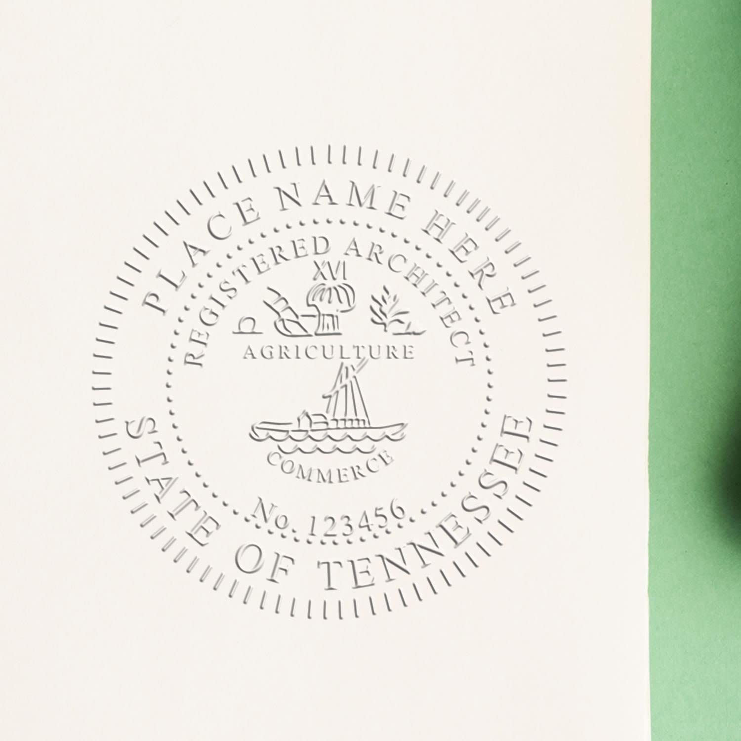 Premium Handheld TN Architect Embossing Seal - Ideal for Tennessee Architects, 2" Size, Size Architect Seal TN, Tennessee Architect Seal, Essential Tool for Architects in Tennessee - Image 6