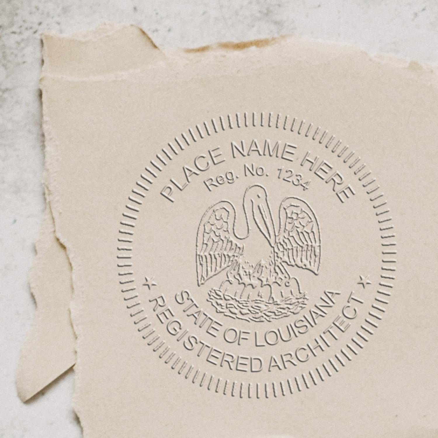 Premium Louisiana Architect Seal - Handheld Embossed Stamp, Size 1-3/4, Ideal for Louisiana Architect - Architect Seal LA - Perfect Tool for Professional Louisiana Architects - LA Architect’s Seal