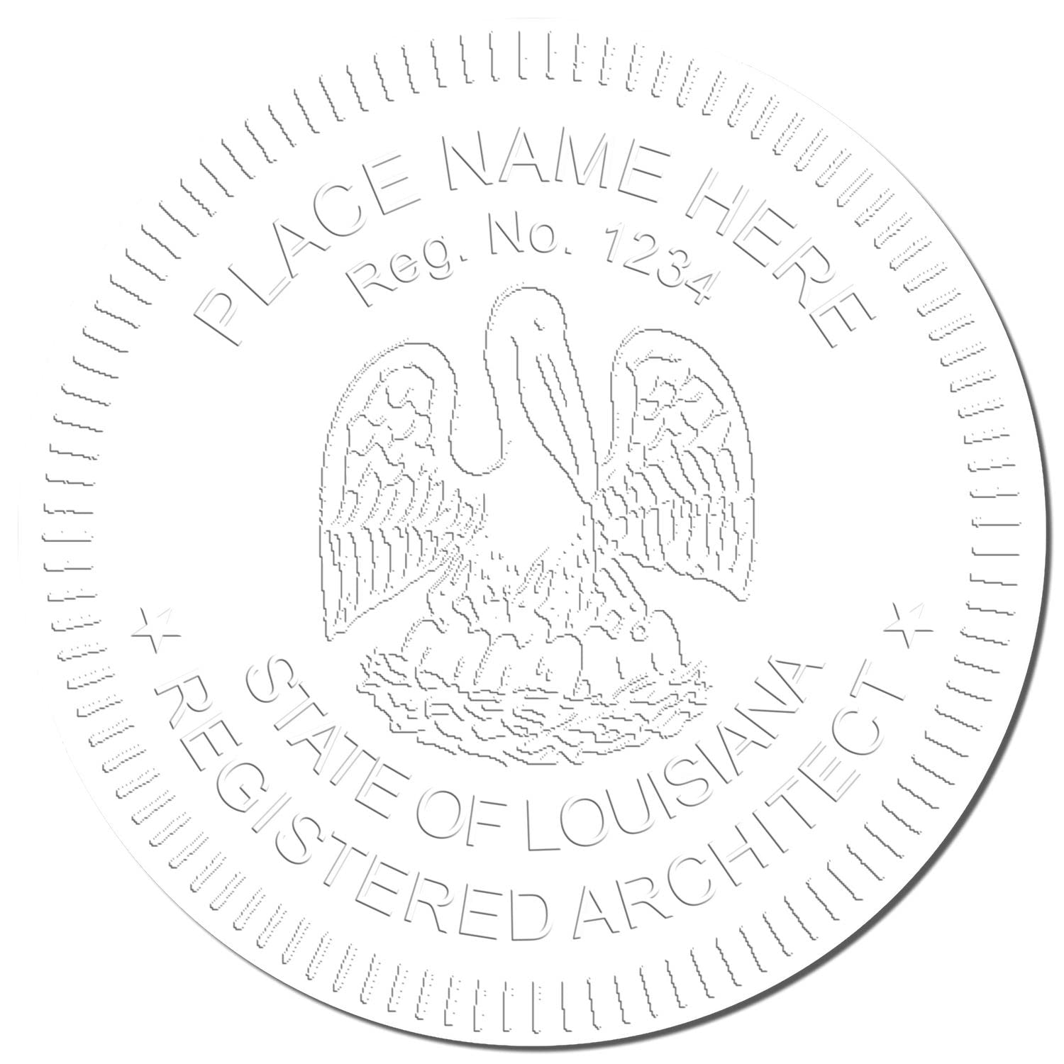 Premium Louisiana Architect Seal - Handheld Embossed Stamp, Size 1-3/4, Ideal for Louisiana Architect - Architect Seal LA - Perfect Tool for Professional Louisiana Architects - LA Architect’s Seal - Image 4