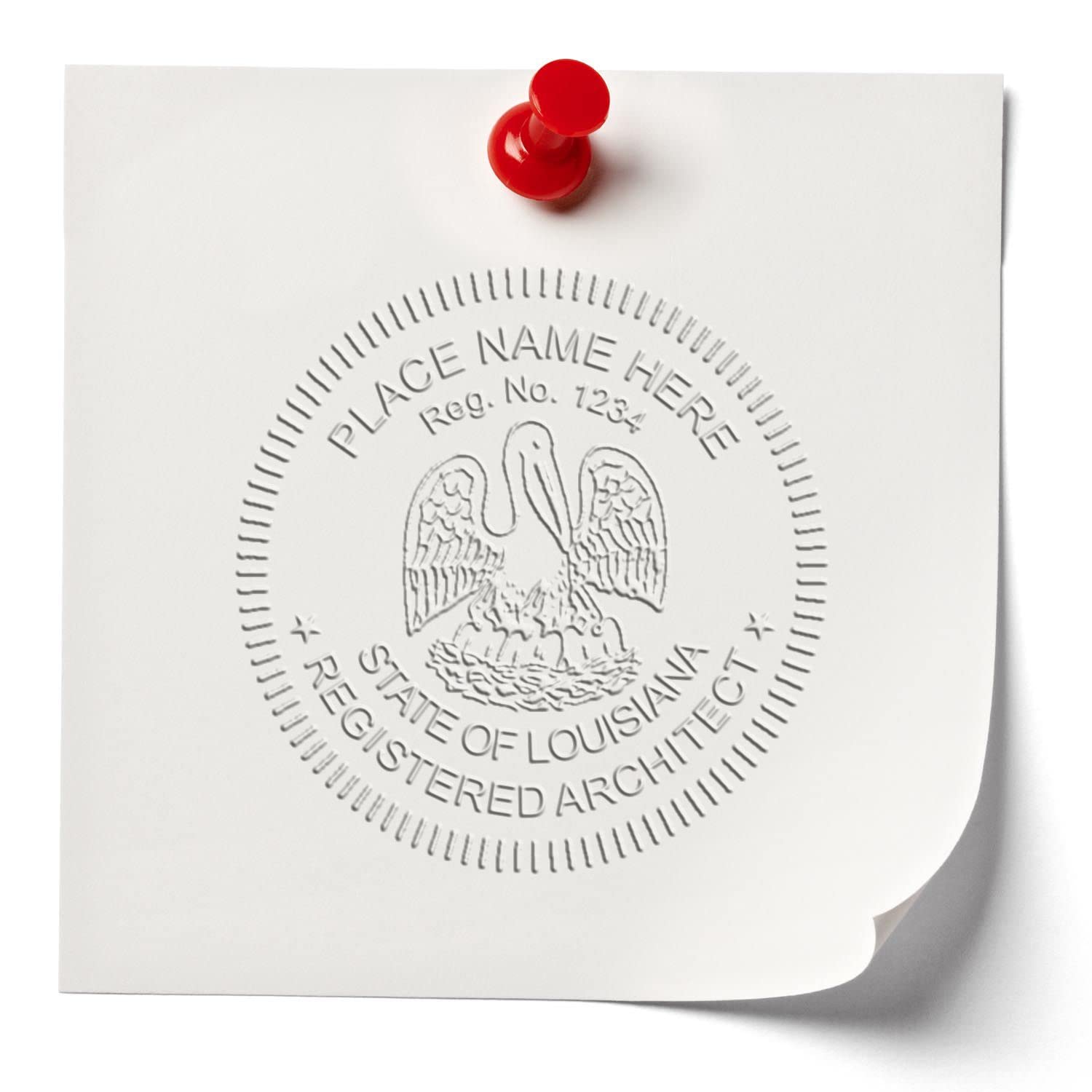 Premium Louisiana Architect Seal - Handheld Embossed Stamp, Size 1-3/4, Ideal for Louisiana Architect - Architect Seal LA - Perfect Tool for Professional Louisiana Architects - LA Architect’s Seal - Image 6