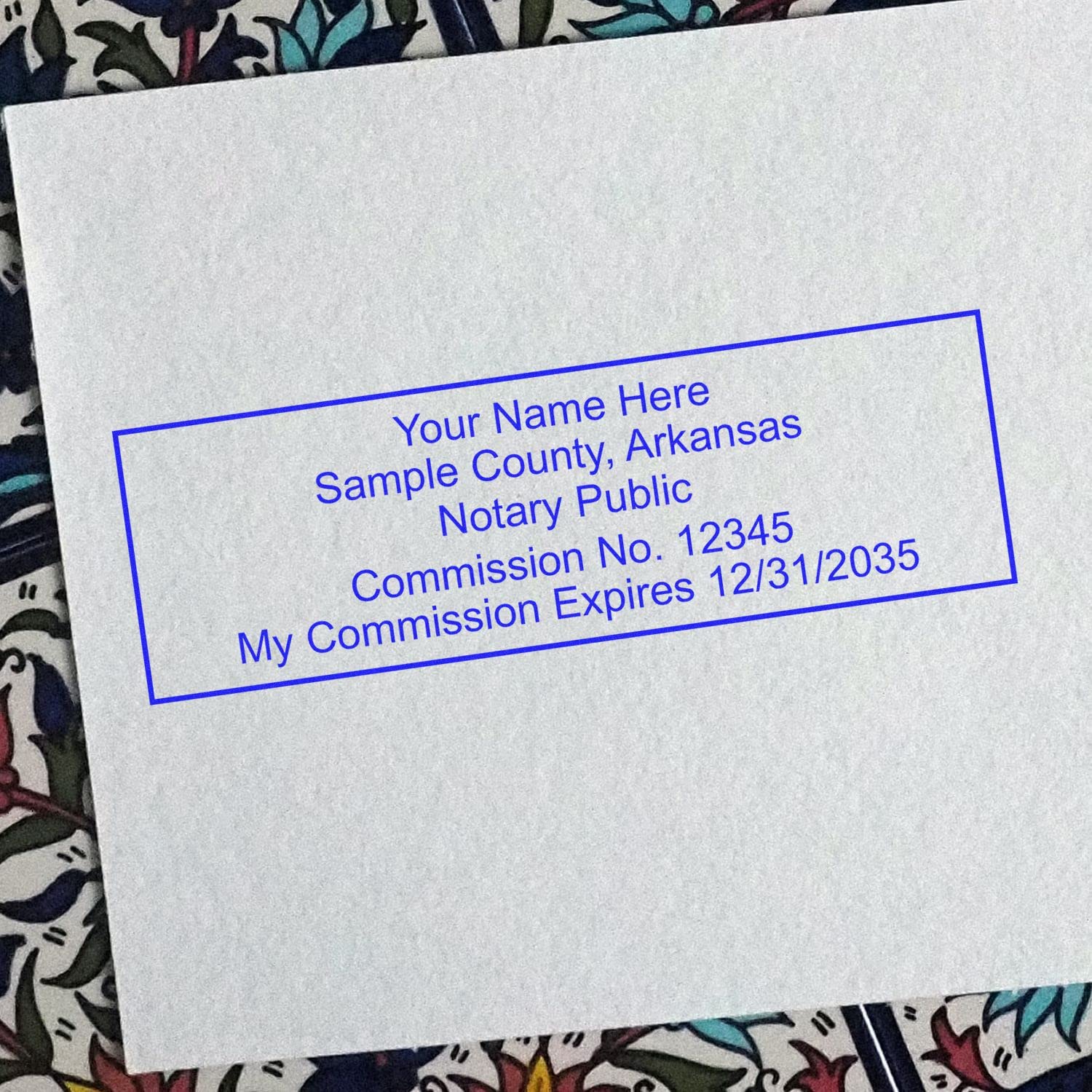 Premium MaxLight AR Notary Stamp for Arkansas Notary Public, Rectangular Notary Stamp, Impression Size 7/8" x 2-1/4", Notary Stamp Arkansas, Pre-Inked - Image 4