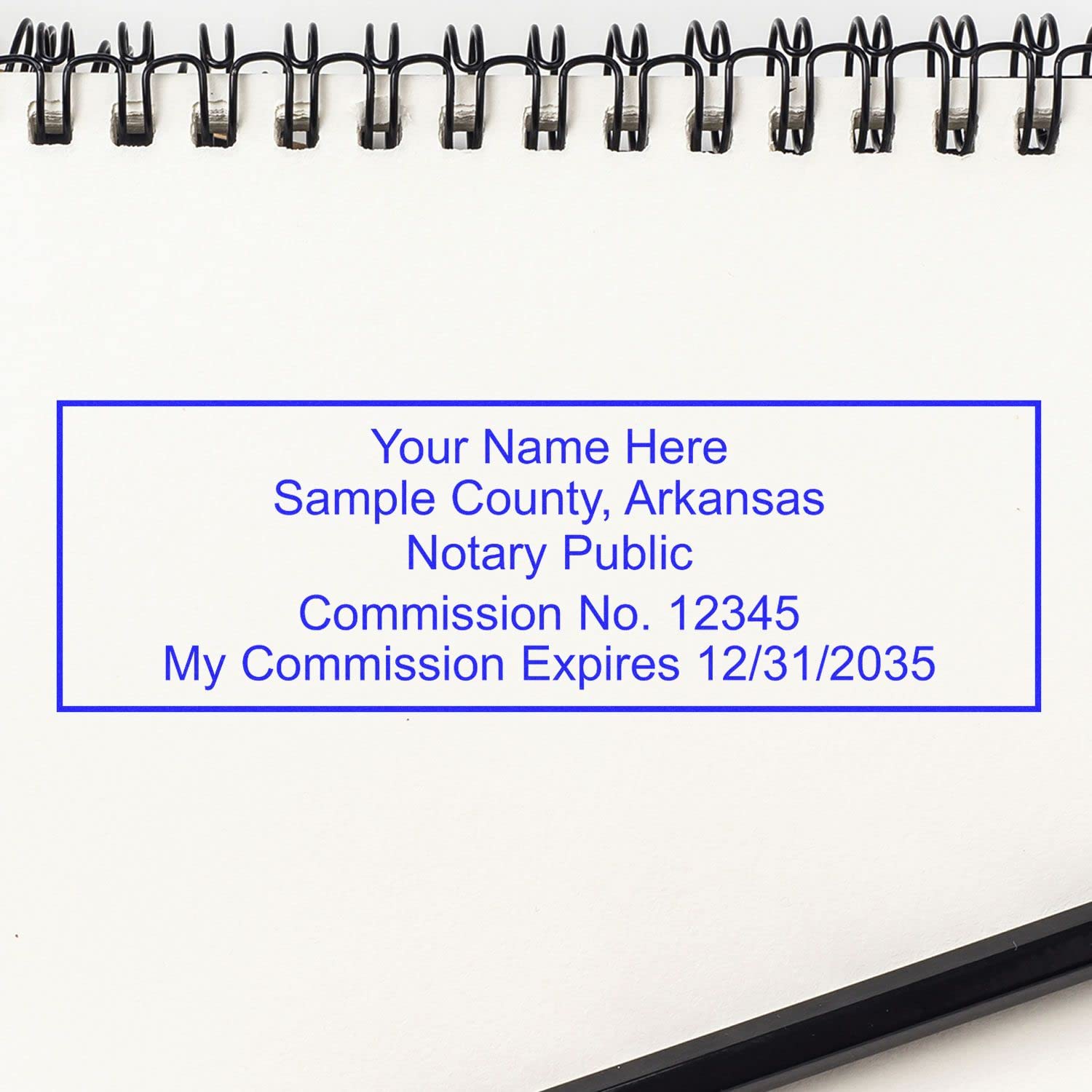 Premium MaxLight AR Notary Stamp for Arkansas Notary Public, Rectangular Notary Stamp, Impression Size 7/8" x 2-1/4", Notary Stamp Arkansas, Pre-Inked - Image 6