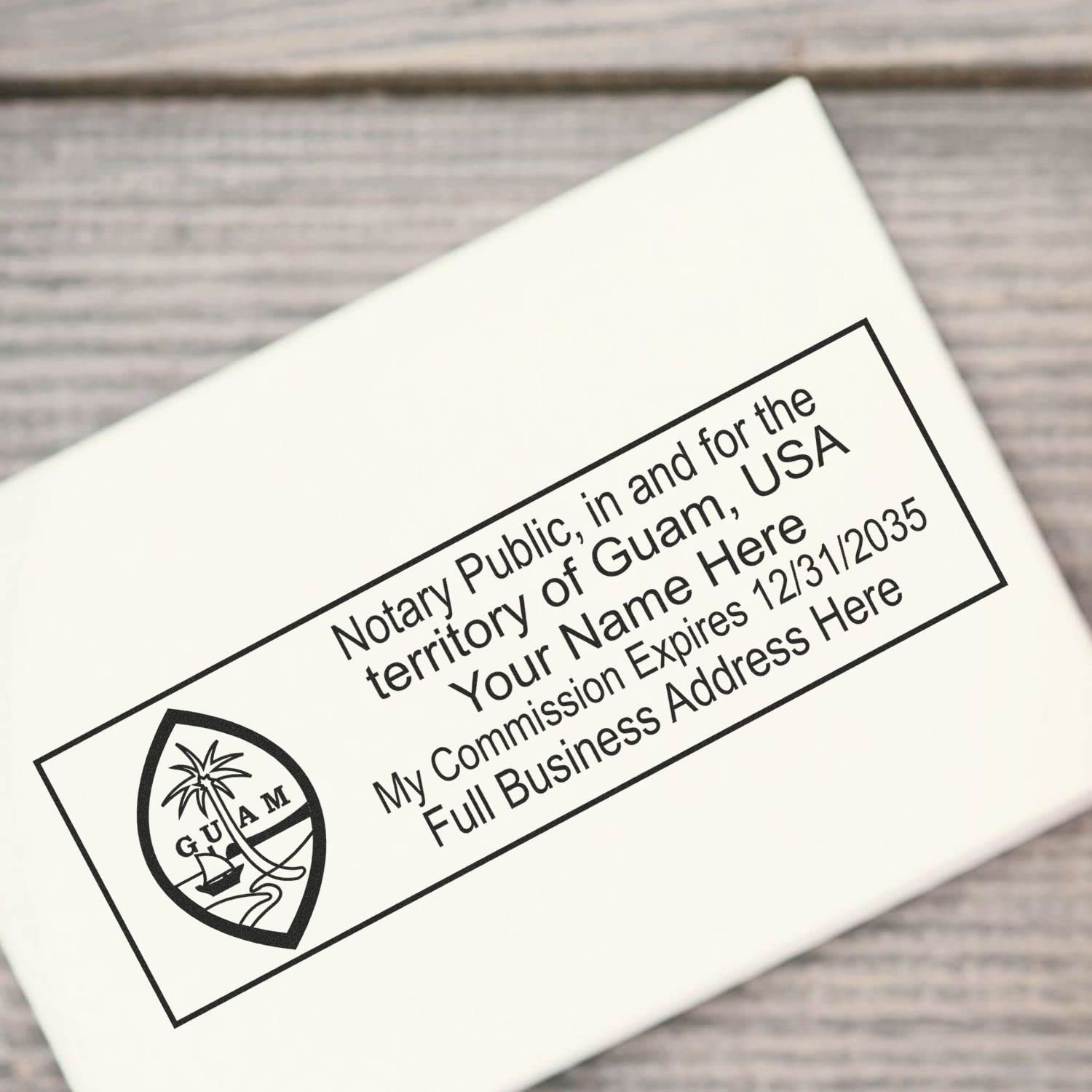 Premium MaxLight GU Notary Stamp for Guam Notary Public, Rectangular Notary Stamp, Impression Size 7/8" x 2-1/4", Notary Stamp Guam, Pre-Inked Stamp - Image 6