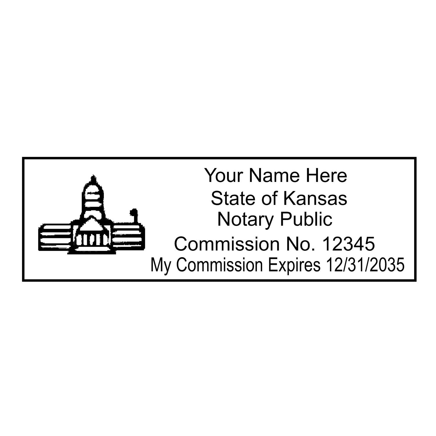 Premium MaxLight KS Notary Stamp for Kansas Notary Public, State Seal Notarial Stamp, Impression Size 7/8" x 2-1/4", 5 Ink Colors, Notary Stamp Kansas - Image 9