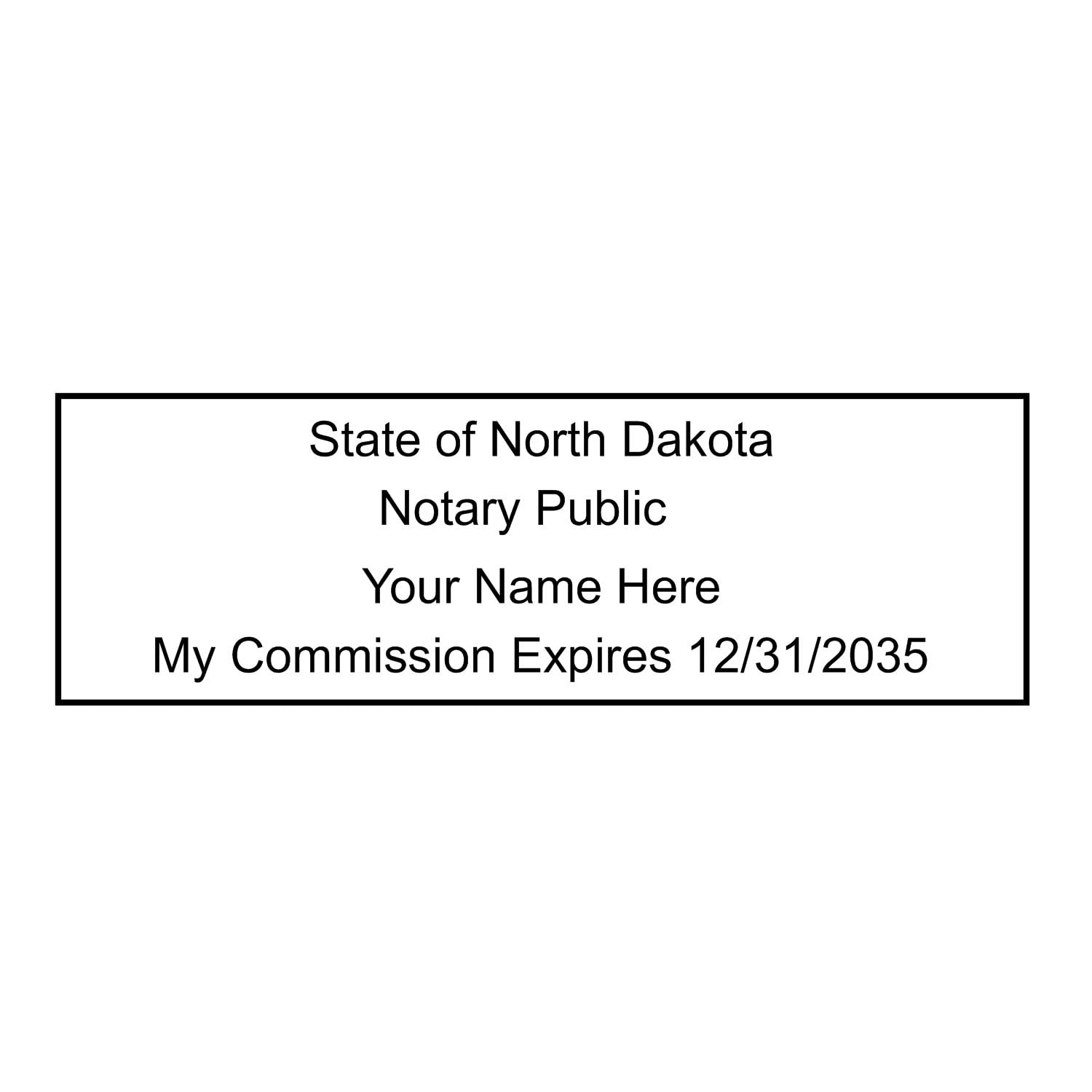 Premium MaxLight ND Notary Stamp for North Dakota Notary Public, Rectangular Notary Stamp, Impression Size 7/8" x 2-1/4", 5 Ink Colors, Notary Stamp North Dakota - Image 9