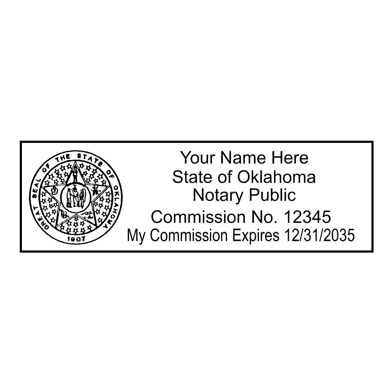 Premium MaxLight OK Notary Stamp for Oklahoma Notary Public, State Seal Notarial Stamp, Impression Size 7/8" x 2-1/4", 5 Ink Colors, Notary Stamp Oklahoma - Image 9