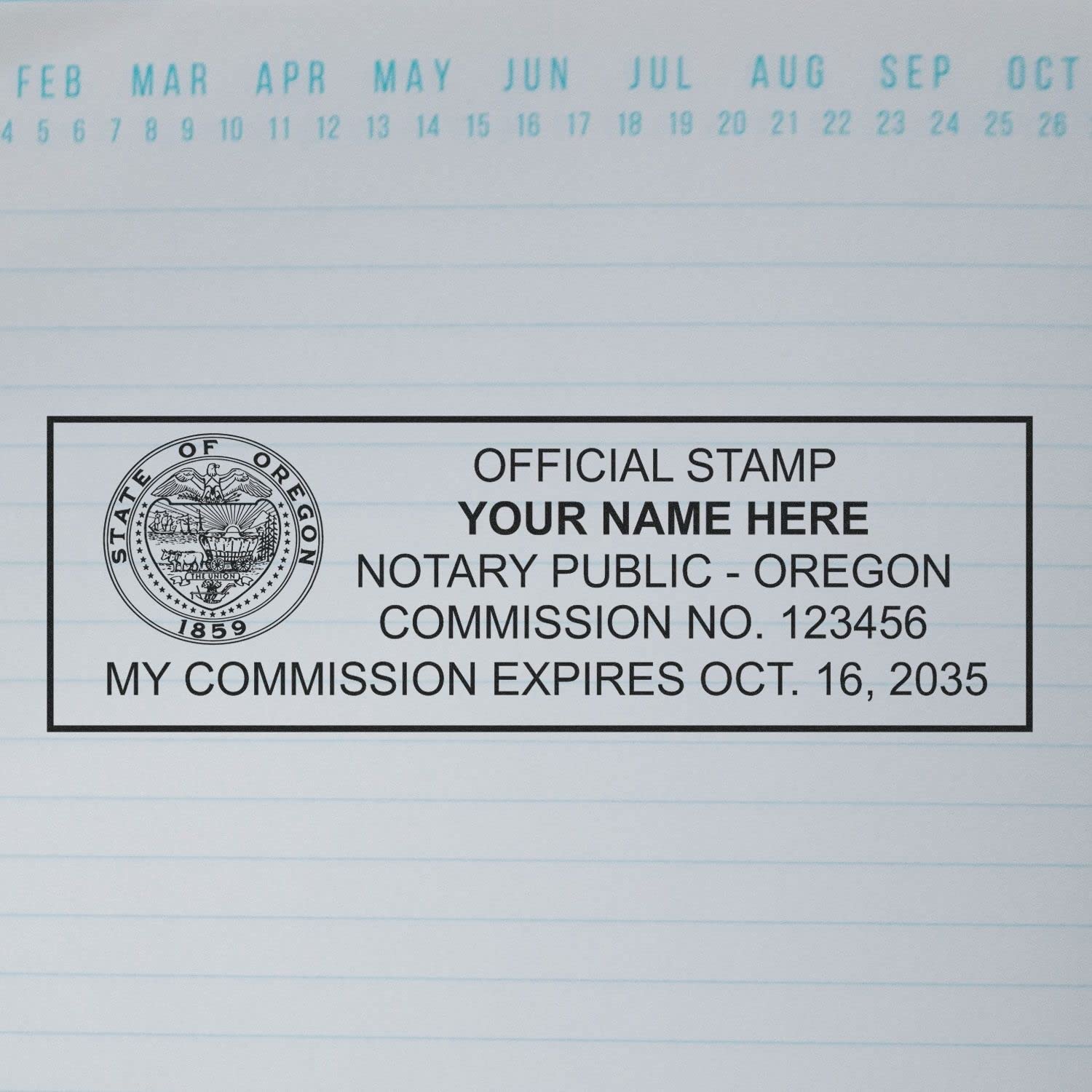 Premium MaxLight OR Notary Stamp for Oregon Notary Public, State Seal Notarial Stamp, Impression Size 7/8" x 2-1/4", Notary Stamp Oregon, Pre-Inked Stamp - Image 4