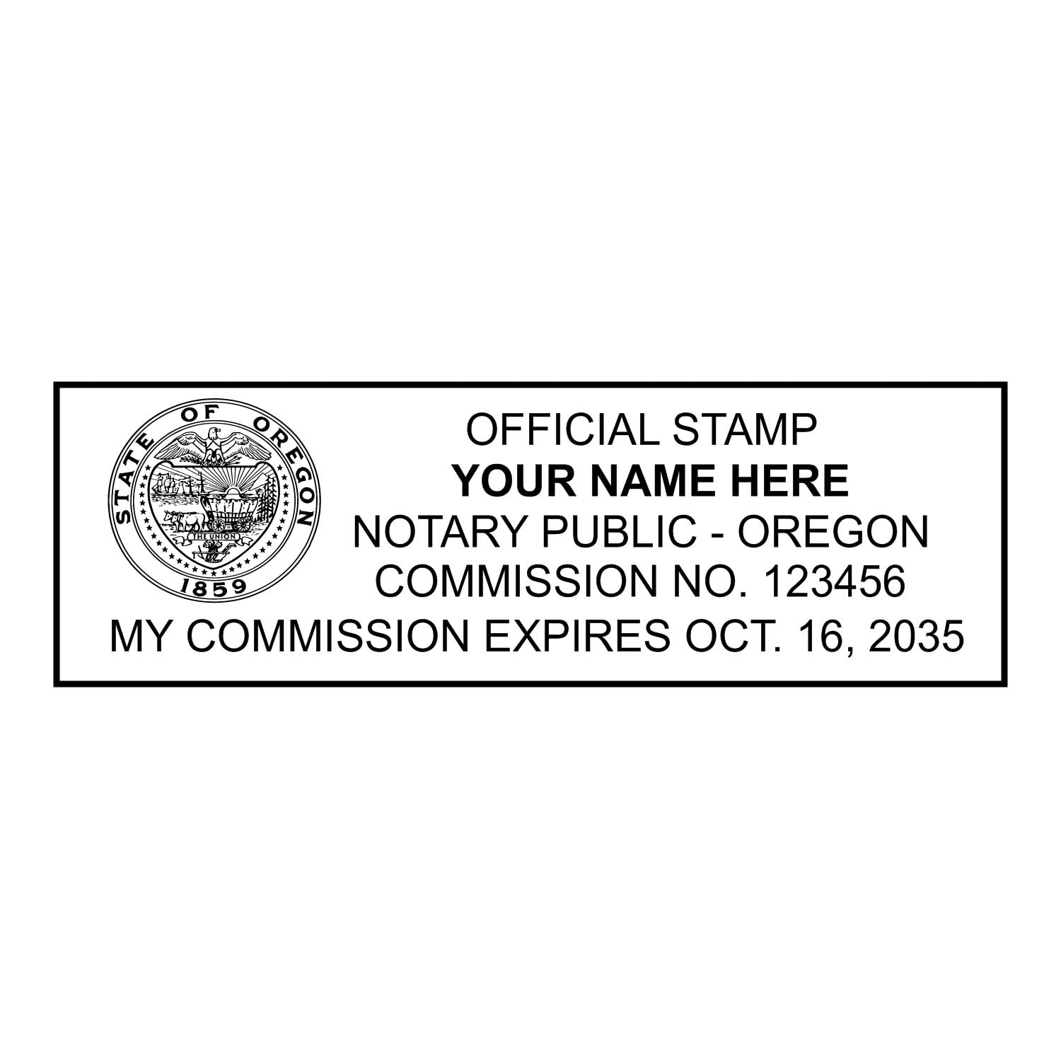 Premium MaxLight OR Notary Stamp for Oregon Notary Public, State Seal Notarial Stamp, Impression Size 7/8" x 2-1/4", Notary Stamp Oregon, Pre-Inked Stamp - Image 9