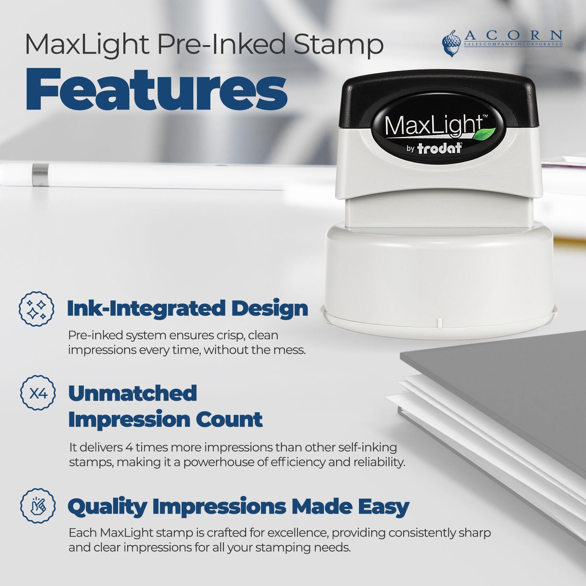 Premium MaxLight Pre-Inked Georgia Notary Stamp, 1-5/8, Ideal for Georgia Notary Public, Quality Georgia Round Notary Stamp, Ideal for Official Documentation and Legal Use - Image 3
