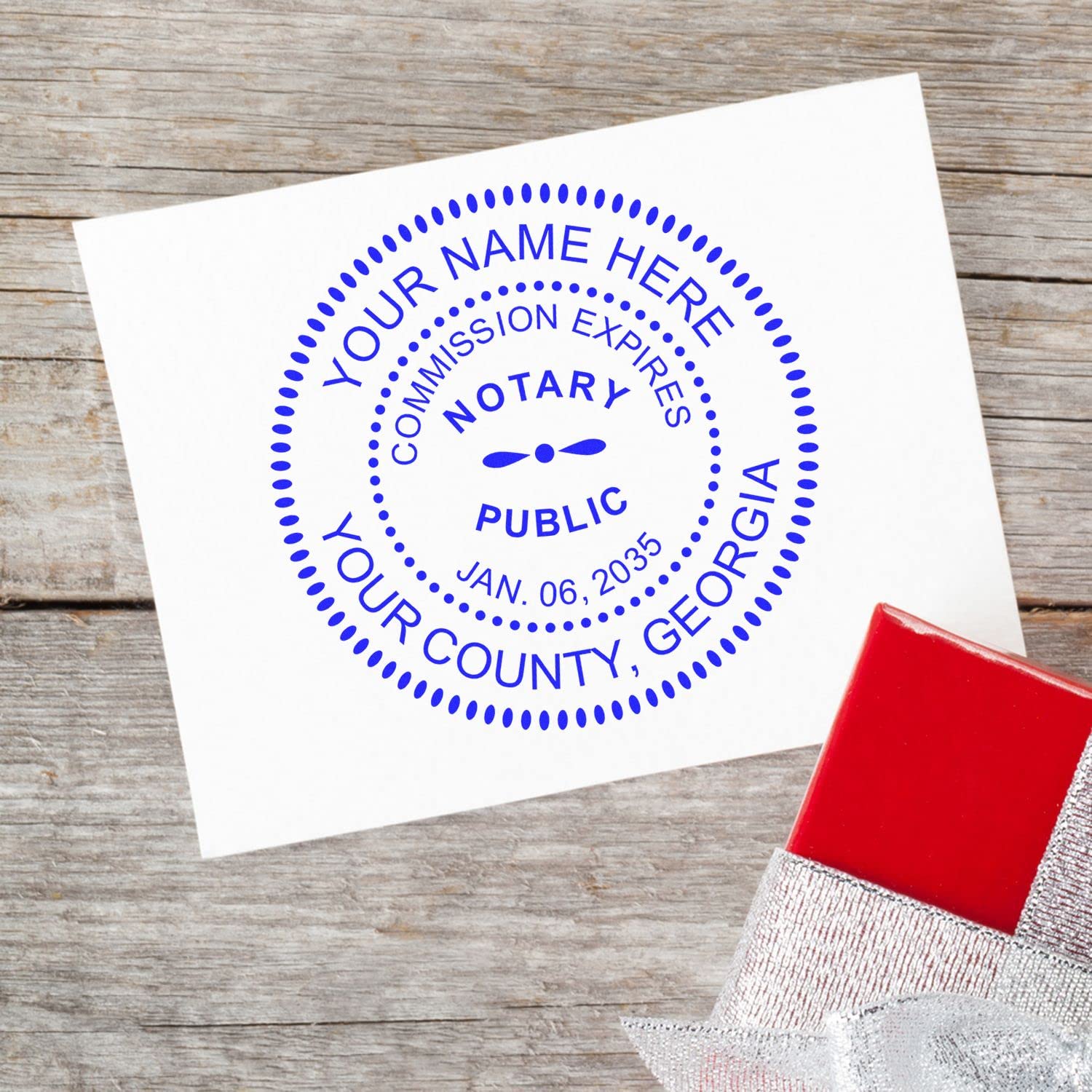 Premium Self-Inking Notary Stamp for Georgia Notary Public - Durable, Quick-Stamping, 1-5/8 Round Notary Stamp Georgia - Ideal for Official Documents, Certificates, and Legal Papers - High-Volume Use - Image 4