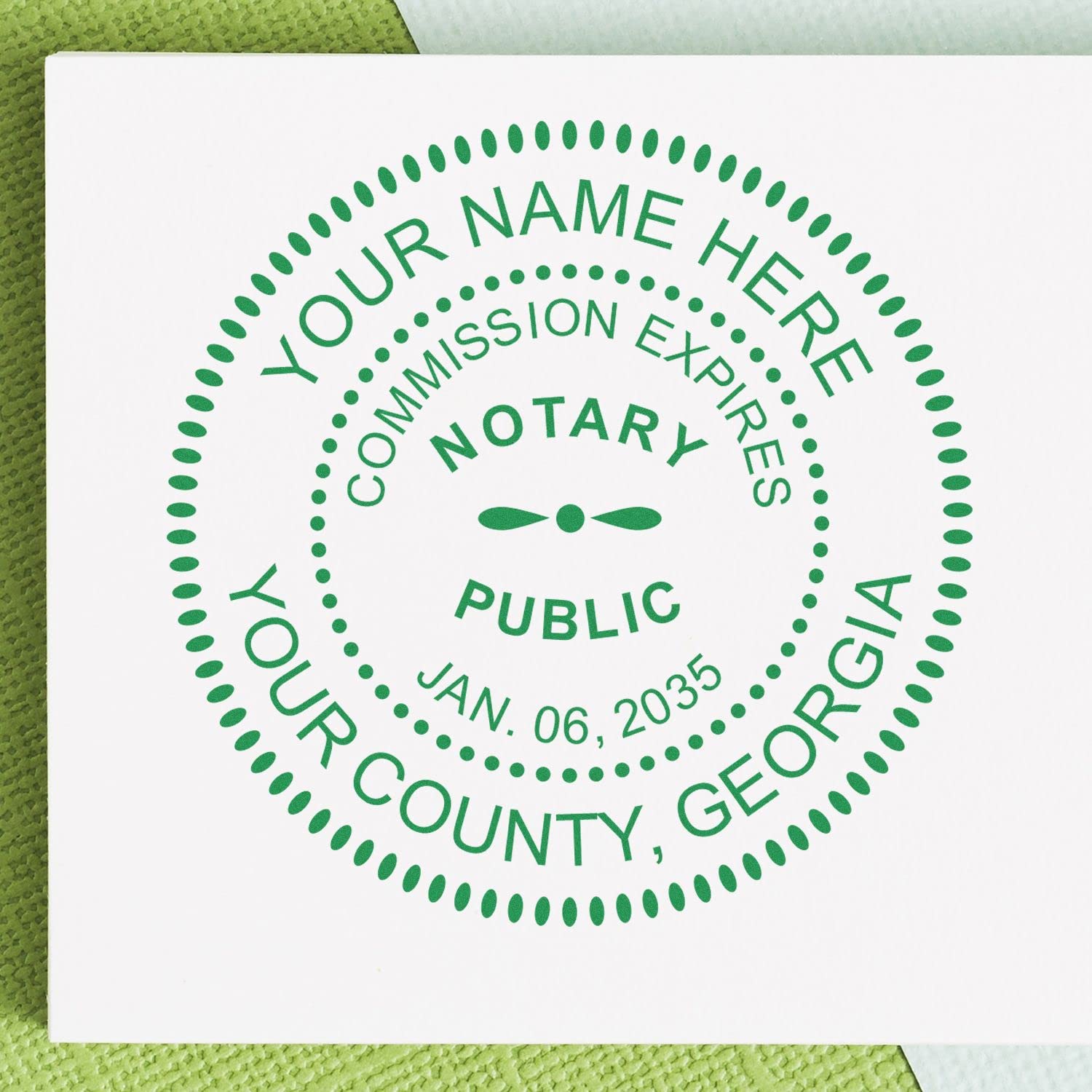 Premium Self-Inking Notary Stamp for Georgia Notary Public - Durable, Quick-Stamping, 1-5/8 Round Notary Stamp Georgia - Ideal for Official Documents, Certificates, and Legal Papers - High-Volume Use - Image 9
