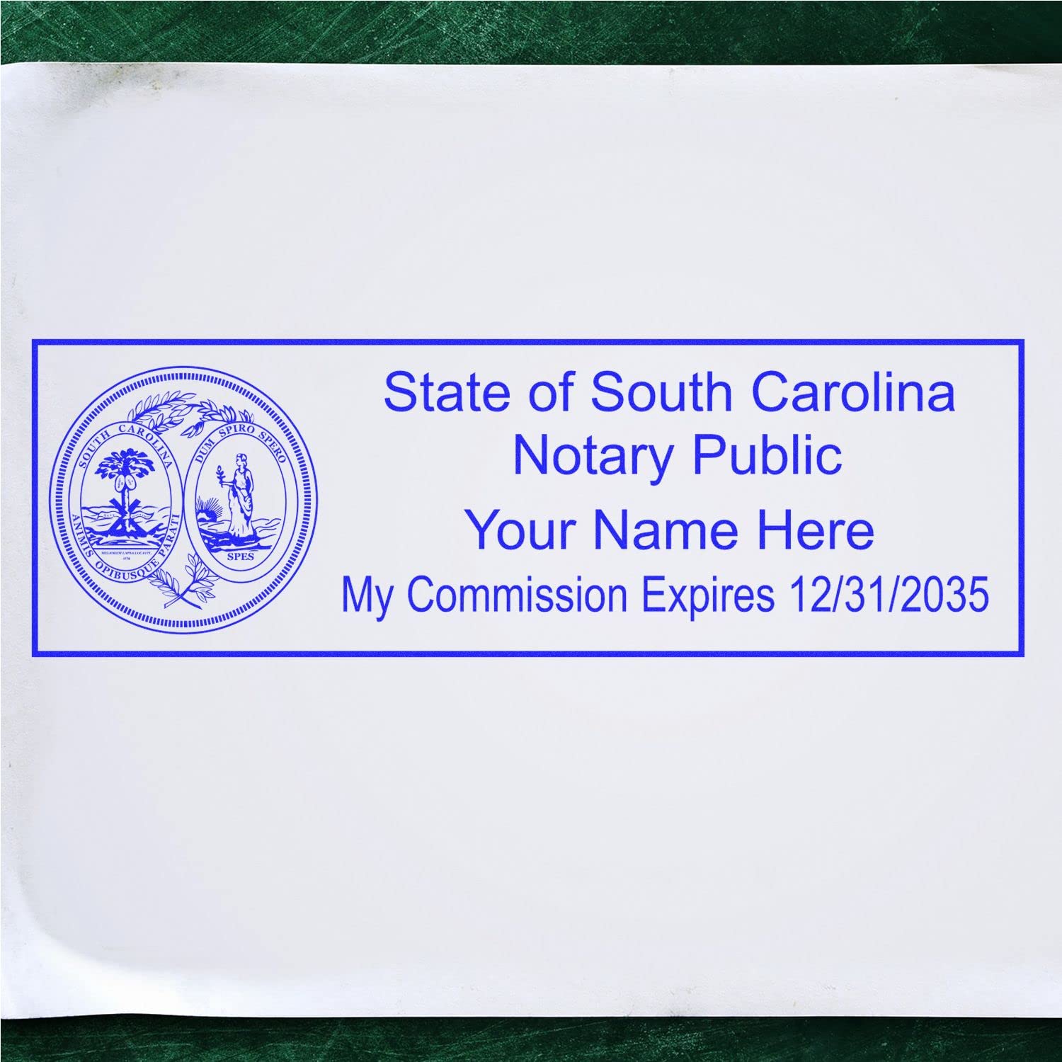 Premium MaxLight SC Notary Stamp for South Carolina Notary Public, State Seal Notarial Stamp, Impression Size 7/8" x 2-1/4", 5 Ink Colors, Notary Stamp South Carolina - Image 4