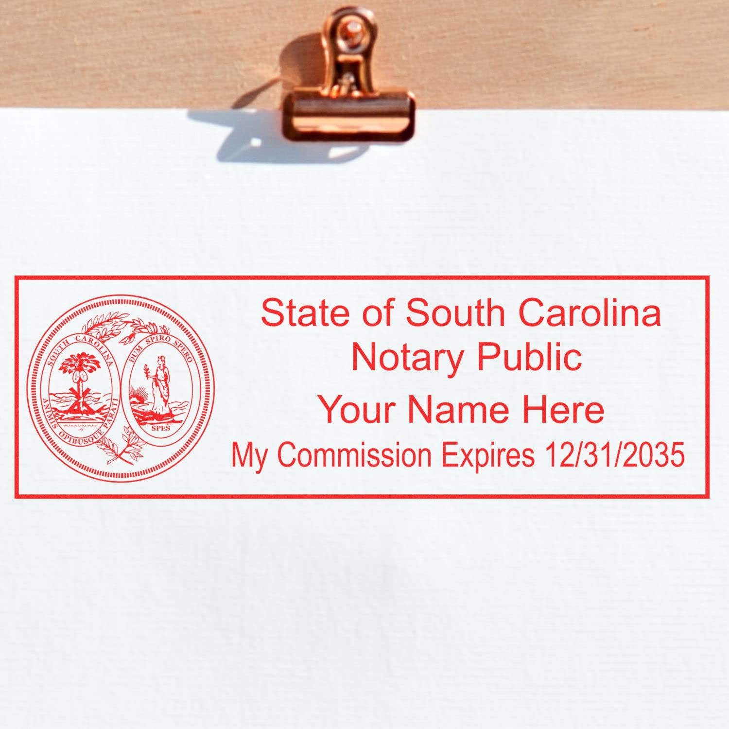 Premium MaxLight SC Notary Stamp for South Carolina Notary Public, State Seal Notarial Stamp, Impression Size 7/8" x 2-1/4", 5 Ink Colors, Notary Stamp South Carolina - Image 6