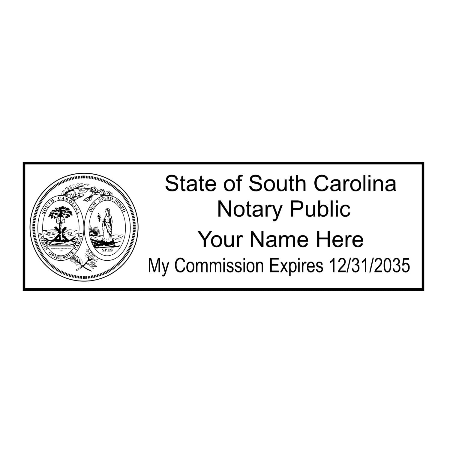 Premium MaxLight SC Notary Stamp for South Carolina Notary Public, State Seal Notarial Stamp, Impression Size 7/8" x 2-1/4", 5 Ink Colors, Notary Stamp South Carolina - Image 9
