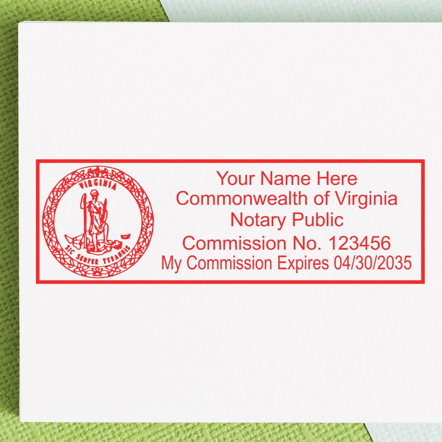 Premium MaxLight VA Notary Stamp for Virginia Notary Public, State Seal Notarial Stamp, Impression Size 7/8" x 2-1/4", 5 Ink Colors, Notary Stamp Virginia - Image 6
