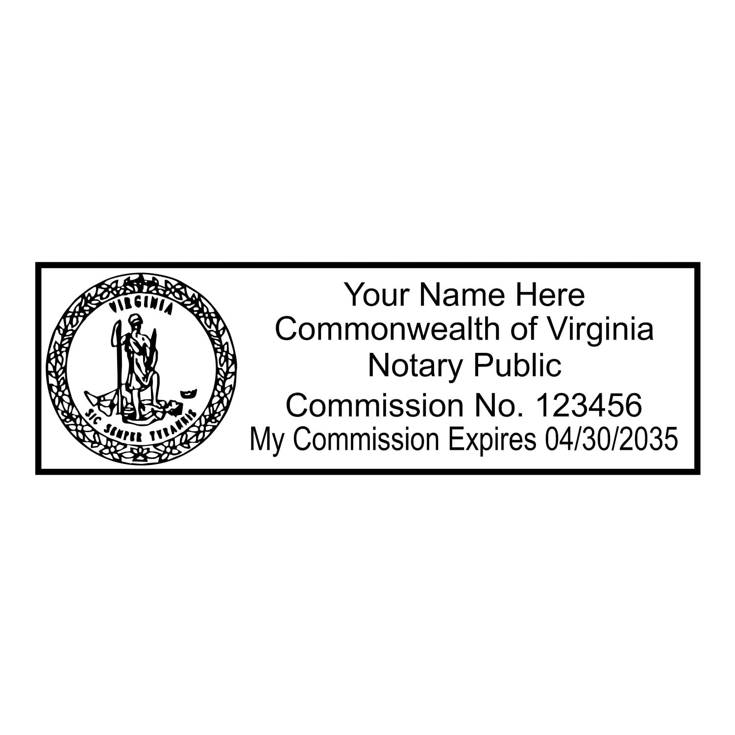 Premium MaxLight VA Notary Stamp for Virginia Notary Public, State Seal Notarial Stamp, Impression Size 7/8" x 2-1/4", 5 Ink Colors, Notary Stamp Virginia - Image 9