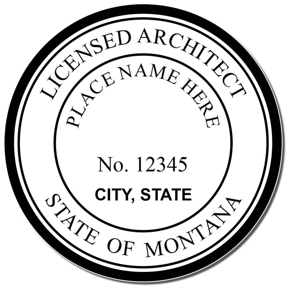 Premium Montana Architect Stamp, MT Architect Seal Stamp, 1-5/8 Size - Ideal for Professional Architects in Montana - Wood Handle Architectural Seal Stamp - Essential Tool for Montana Architects - Image 4
