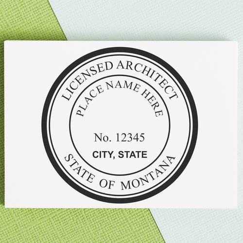 Premium Montana Architect Stamp, MT Architect Seal Stamp, 1-5/8 Size - Ideal for Professional Architects in Montana - Wood Handle Architectural Seal Stamp - Essential Tool for Montana Architects - Image 7