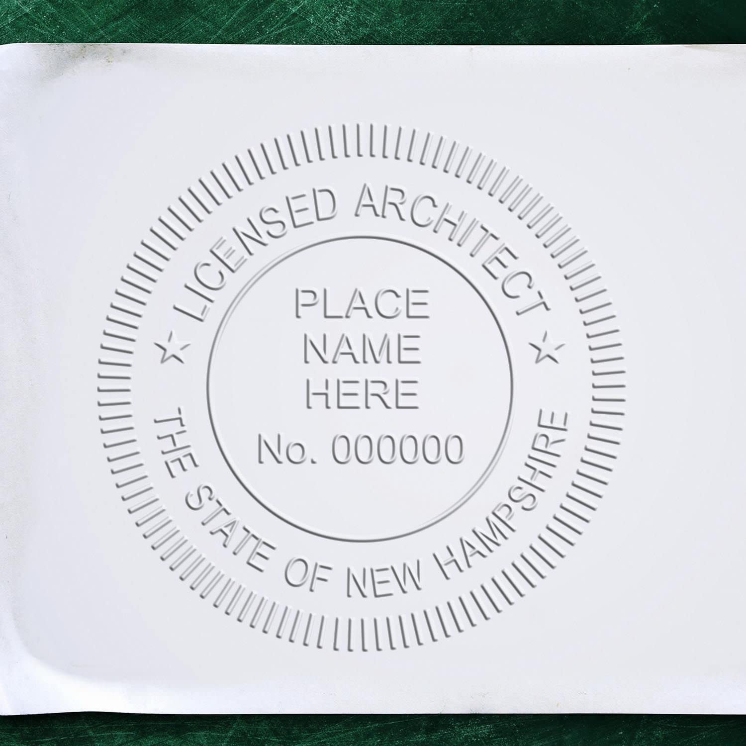 Premium New Hampshire Architect Seal - Handheld Embossing Tool, Size 1-5/8 - Ideal for New Hampshire Architects - Architect Seal NH - Ideal for Professional Use and Official Documents