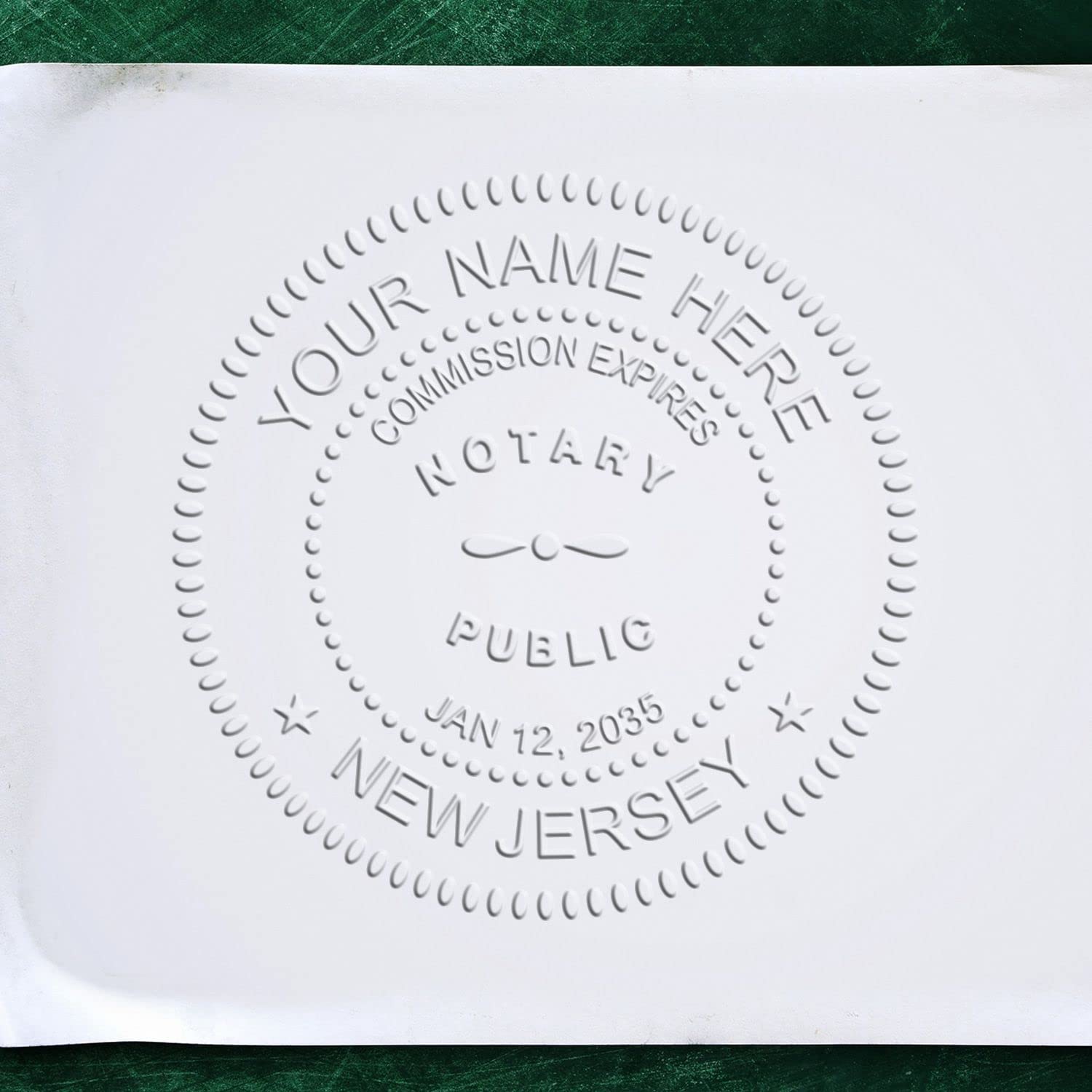 Premium Notary Seal Embosser - Red Soft NJ Notary Seal, Compliant with New Jersey Notary Board, Ideal for Notaries in New Jersey, 1-5/8 Dia Size - New Jersey Notary Public Seal - Image 4