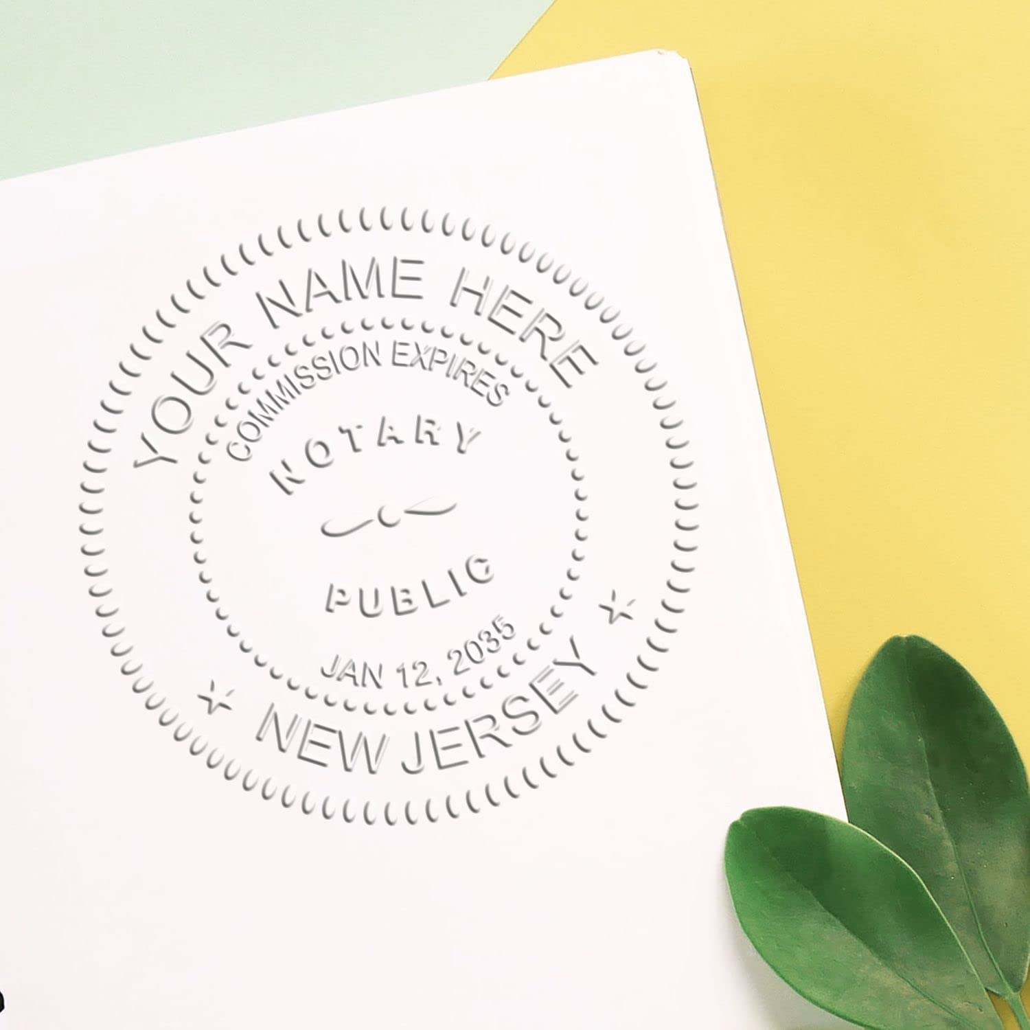 Premium Notary Seal Embosser - Red Soft NJ Notary Seal, Compliant with New Jersey Notary Board, Ideal for Notaries in New Jersey, 1-5/8 Dia Size - New Jersey Notary Public Seal - Image 8