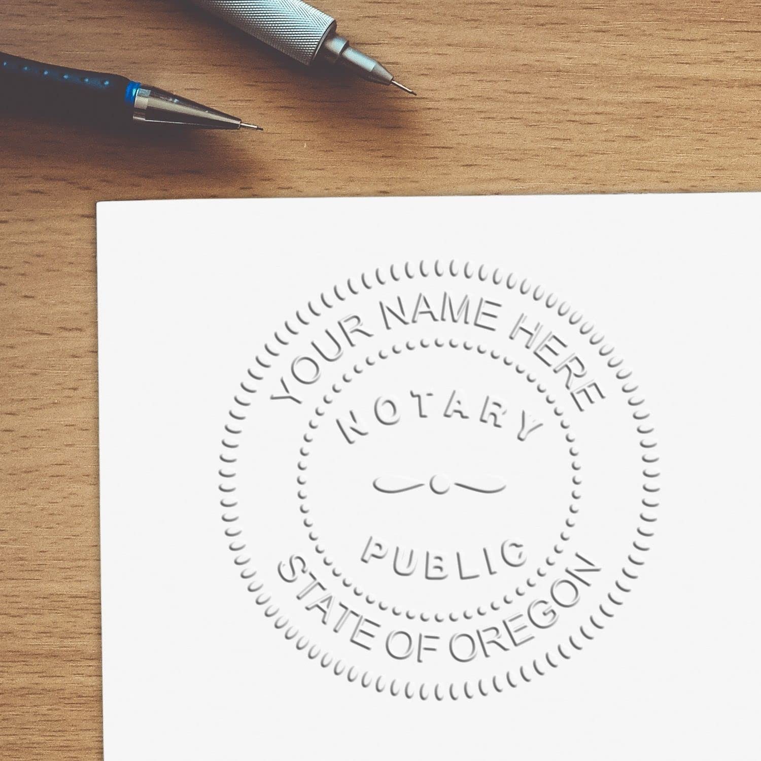 Premium Notary Seal Embosser - Red Soft Oregon Notary Public Seal, 1-5/8 Dia Size - Ideal for Notaries in Oregon, Fully Compliant with Oregon Notary Board Standards, Durable Notary Tool - Image 4