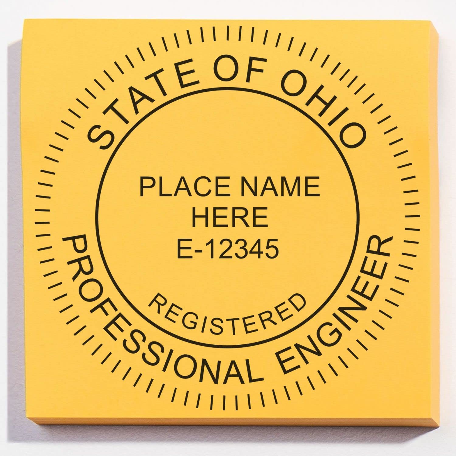 Premium Ohio Engineer Stamp, Self-Inking PE Stamp for Ohio Professional Engineers, 1-3/4 Size, Ideal for Official Documentation, Easy-to-Use Ohio PE Seal Stamp, Ohio OH Engineer Seal