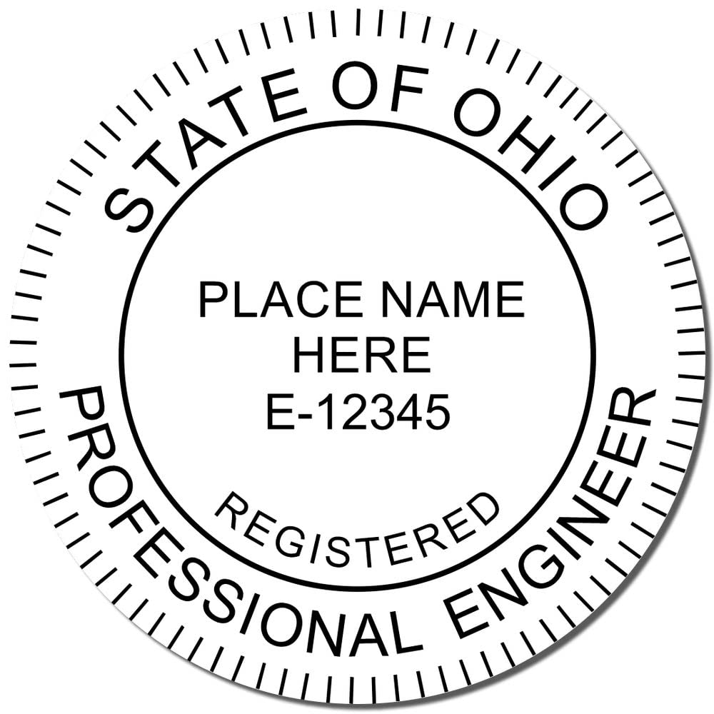 Premium Ohio Engineer Stamp, Self-Inking PE Stamp for Ohio Professional Engineers, 1-3/4 Size, Ideal for Official Documentation, Easy-to-Use Ohio PE Seal Stamp, Ohio OH Engineer Seal - Image 4