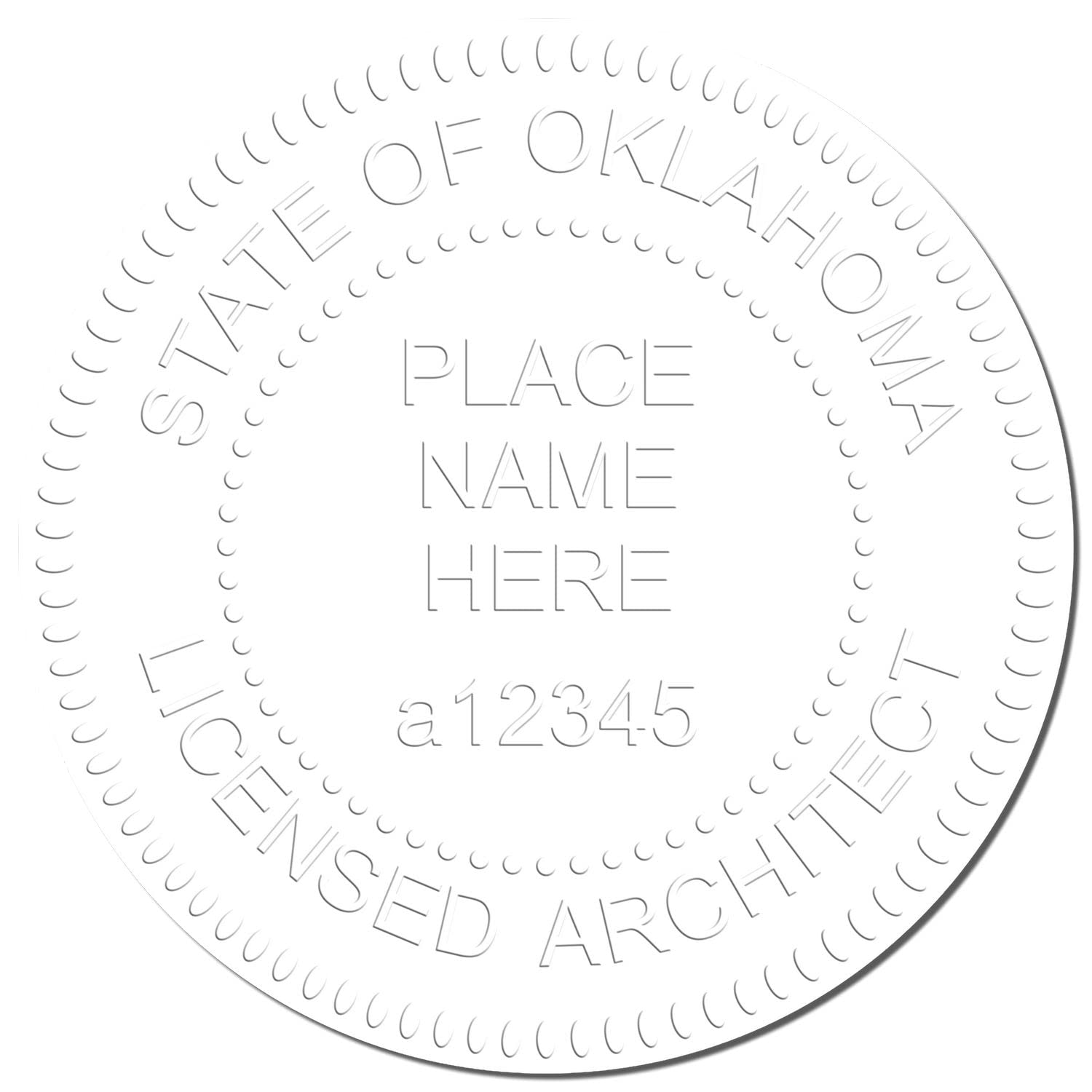 Premium Oklahoma Architect Seal - Handheld Architectural Embossing Seal, Size 1-1/2 - Ideal for Oklahoma Architects - Architect Seal OK - Perfect Tool for Professional Architectural Projects - Image 4