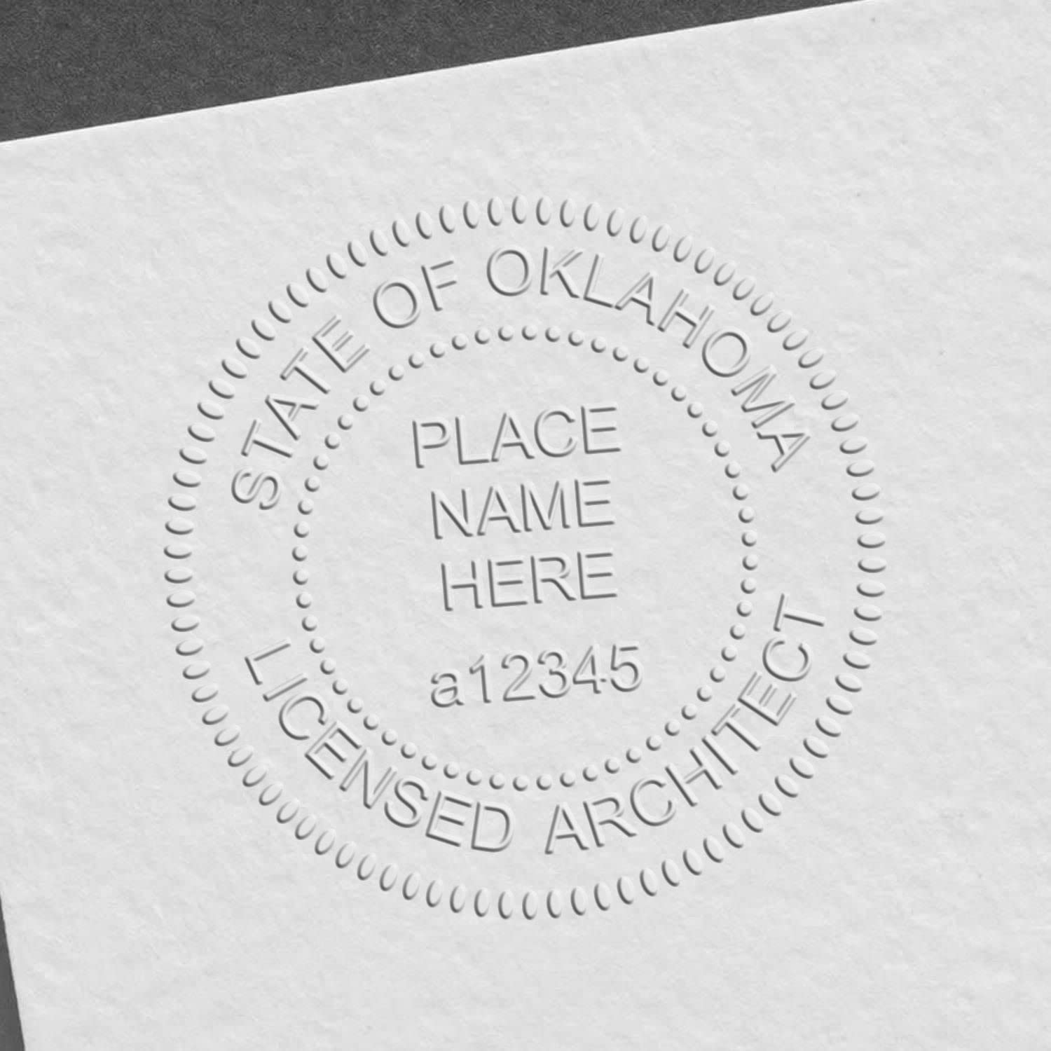 Premium Oklahoma Architect Seal - Handheld Architectural Embossing Seal, Size 1-1/2 - Ideal for Oklahoma Architects - Architect Seal OK - Perfect Tool for Professional Architectural Projects - Image 6
