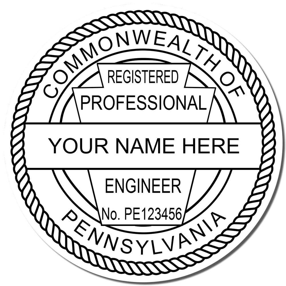 Premium Pennsylvania Engineer Stamp, Self-Inking PE Stamp for Pennsylvania Professional Engineer, Ideal Size 1-3/4, Long-Lasting, for Official Use - PE Stamp Pennsylvania, PA PE Seal Stamp - Image 4
