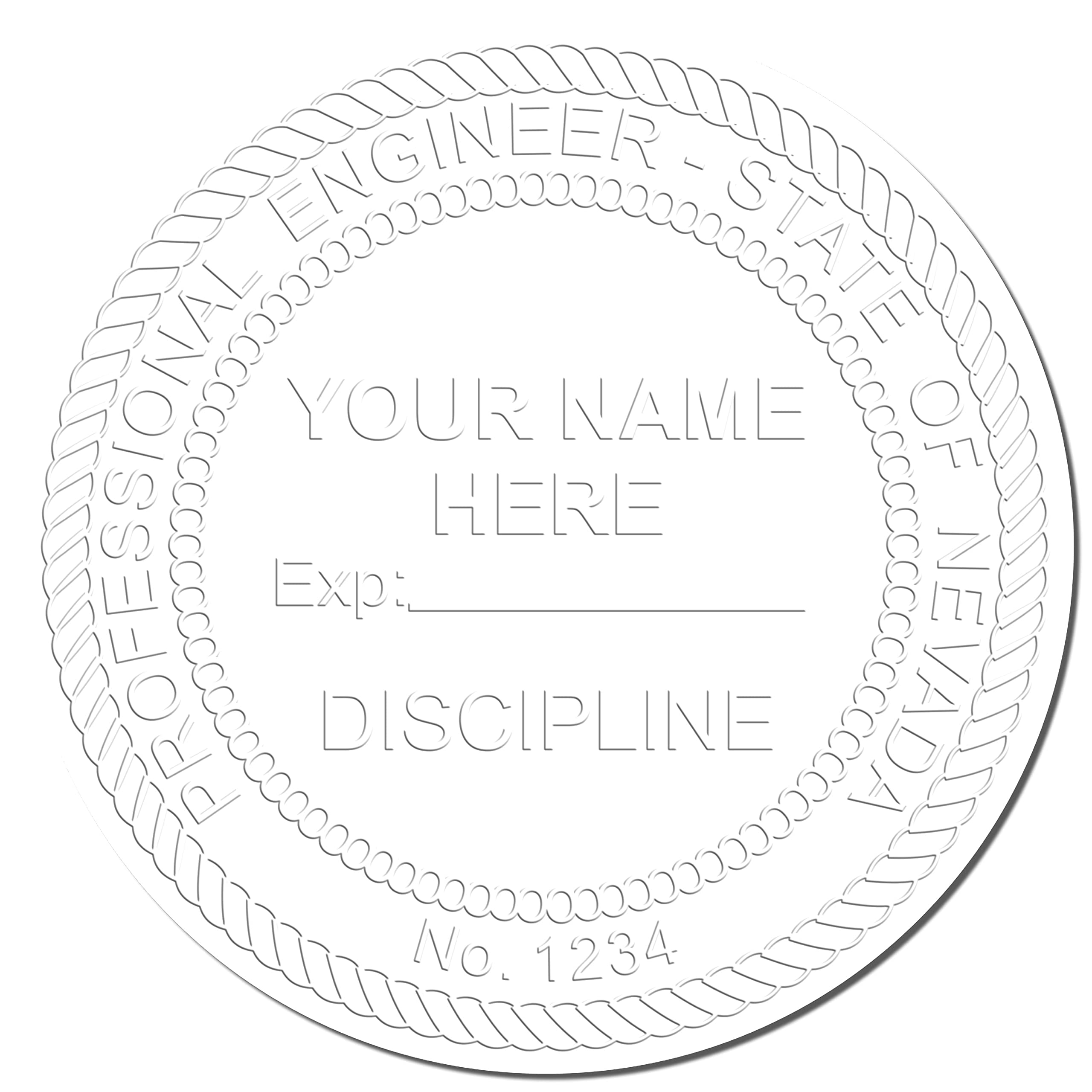 Premium Quality Handheld Nevada Professional Engineer Seal, Ideal for Nevada Engineers, Size 1-3/4 Nevada PE Seal, for Official Documentation - Nevada Engineer Seal, Nevada PE Stamp, NV - Image 4