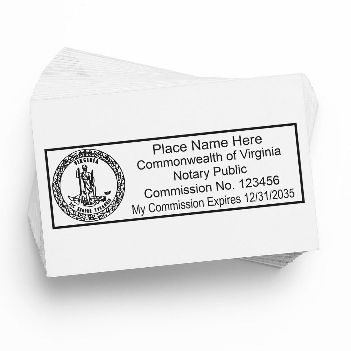 Premium Rectangular Self-Inking Notarial Stamp - 7/8 x 2-1/4, State Board Compliant - Ideal for Virginia Notary Public