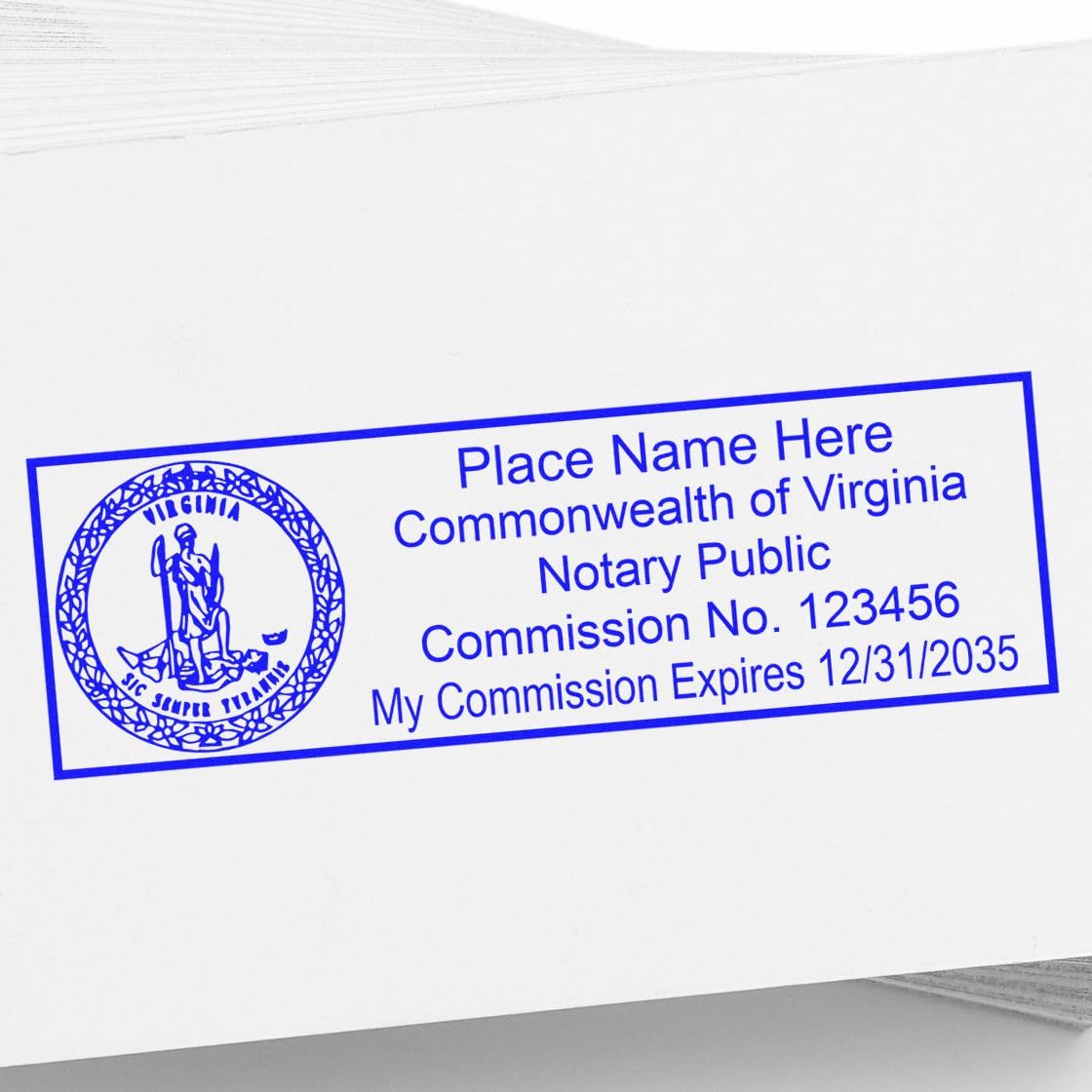 Premium Rectangular Self-Inking Notarial Stamp - 7/8 x 2-1/4, State Board Compliant - Ideal for Virginia Notary Public - Image 3