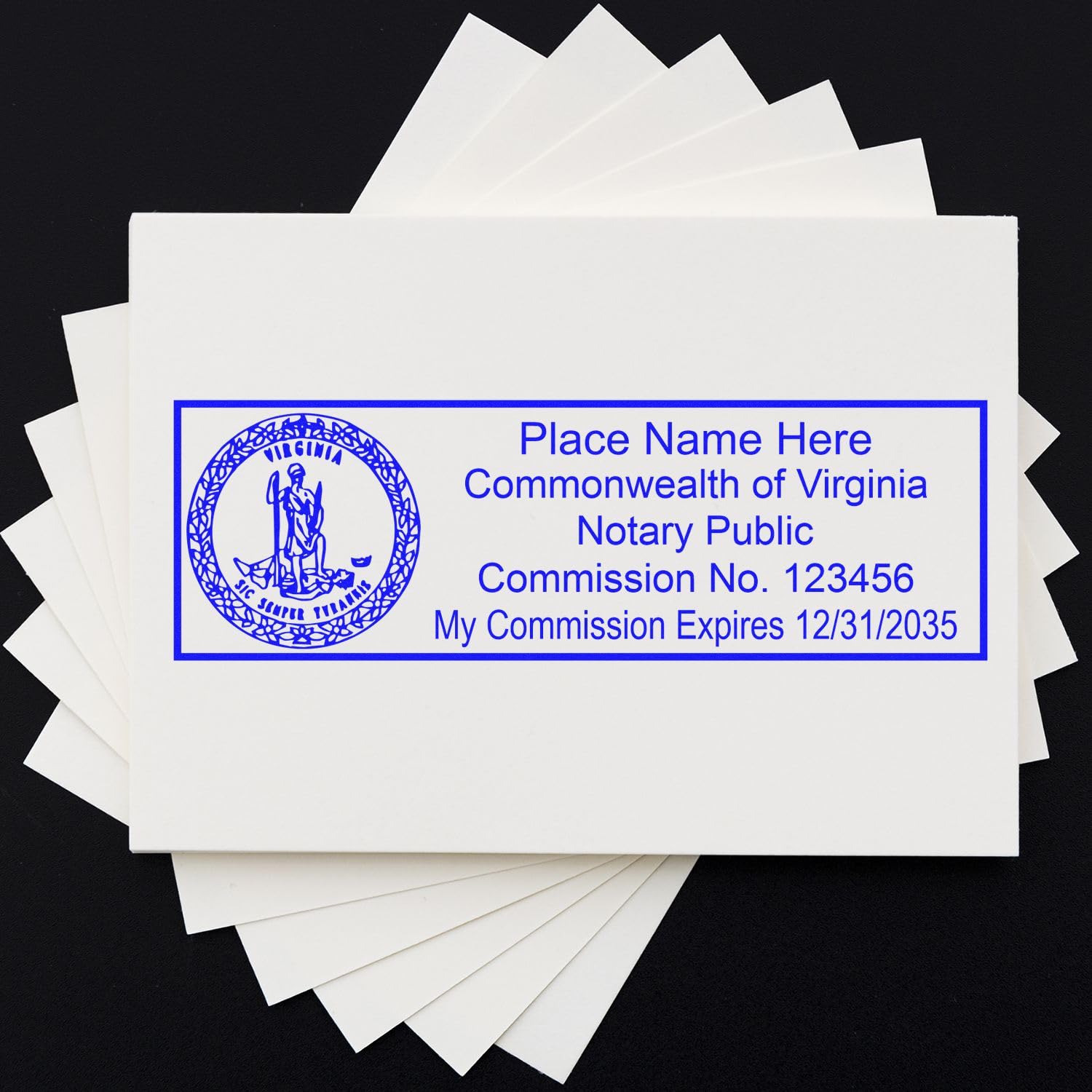 Premium Rectangular Self-Inking Notarial Stamp - 7/8 x 2-1/4, State Board Compliant - Ideal for Virginia Notary Public - Image 6