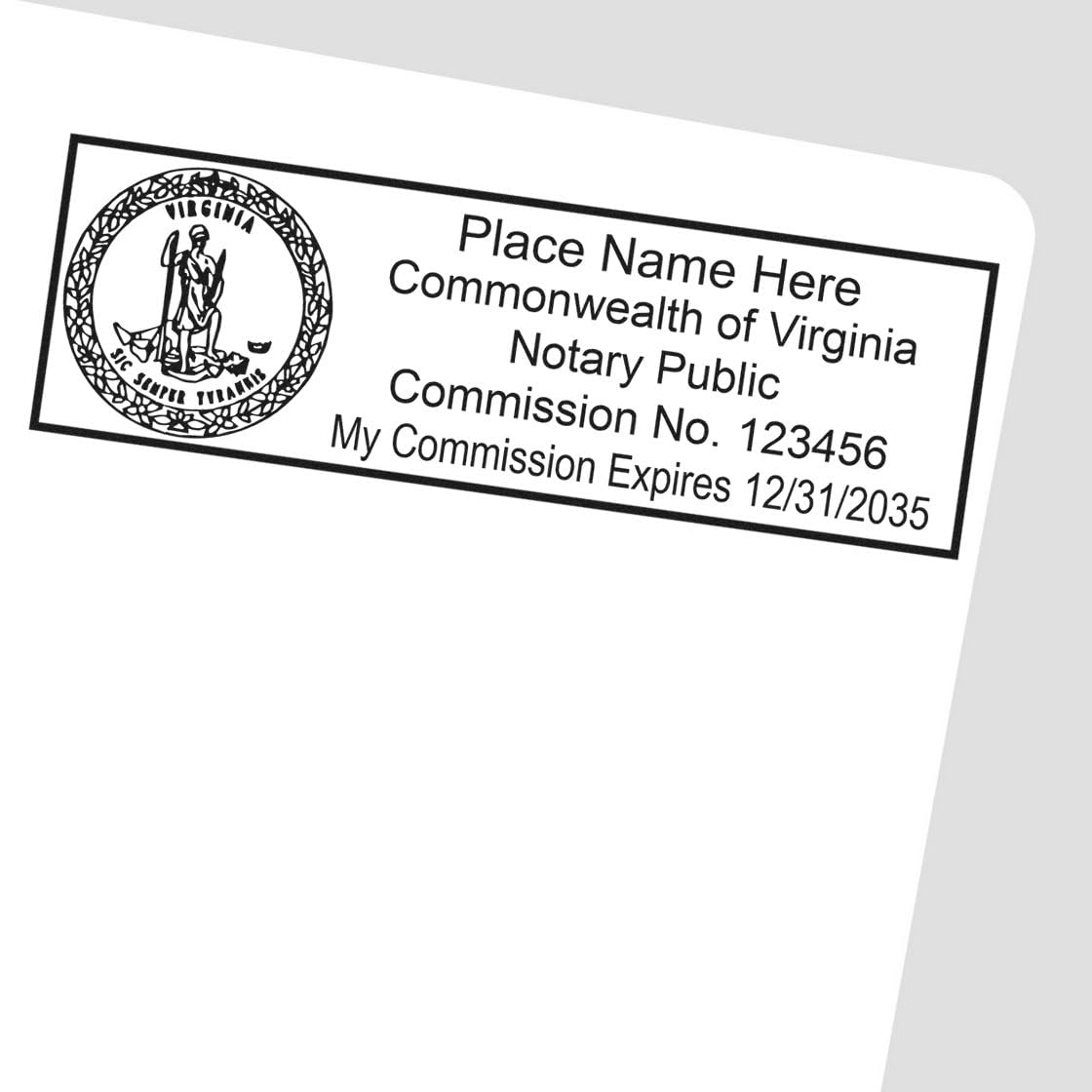 Premium Rectangular Self-Inking Notarial Stamp - 7/8 x 2-1/4, State Board Compliant - Ideal for Virginia Notary Public - Image 8