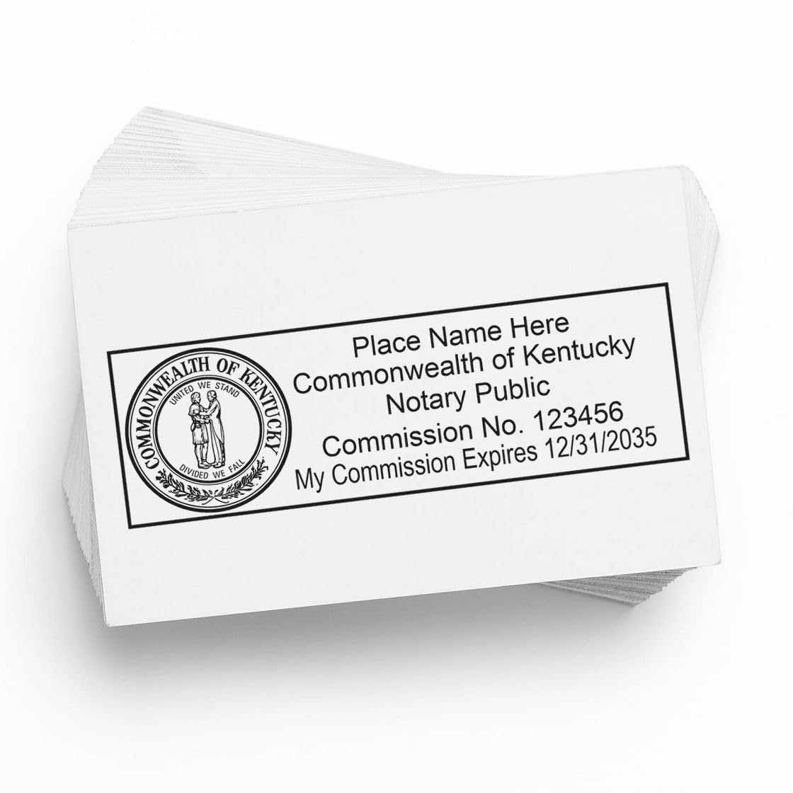 Premium Rectangular Self-Inking Notarial Stamp for Kentucky - KY Notary Public Stamp, 7/8 x 2-1/4, State Board Compliant - Ideal for Kentucky Notary Professionals - Notary Stamp - Notarial Seal